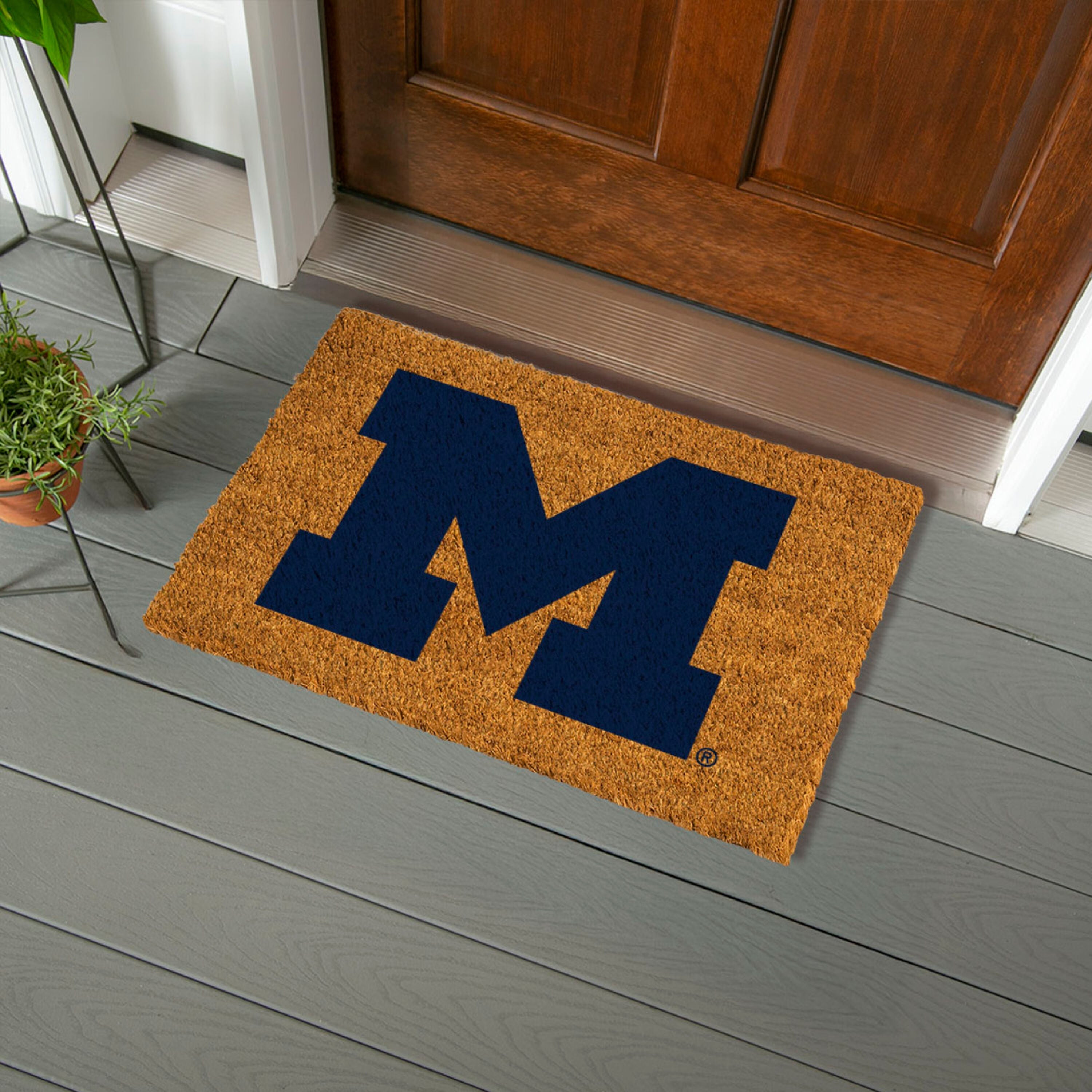 Coir Mat, 16"x28", University Of Michigan - Sports Gifts, Sports Memorabilia, Sports Collectibles, Fan Shop
