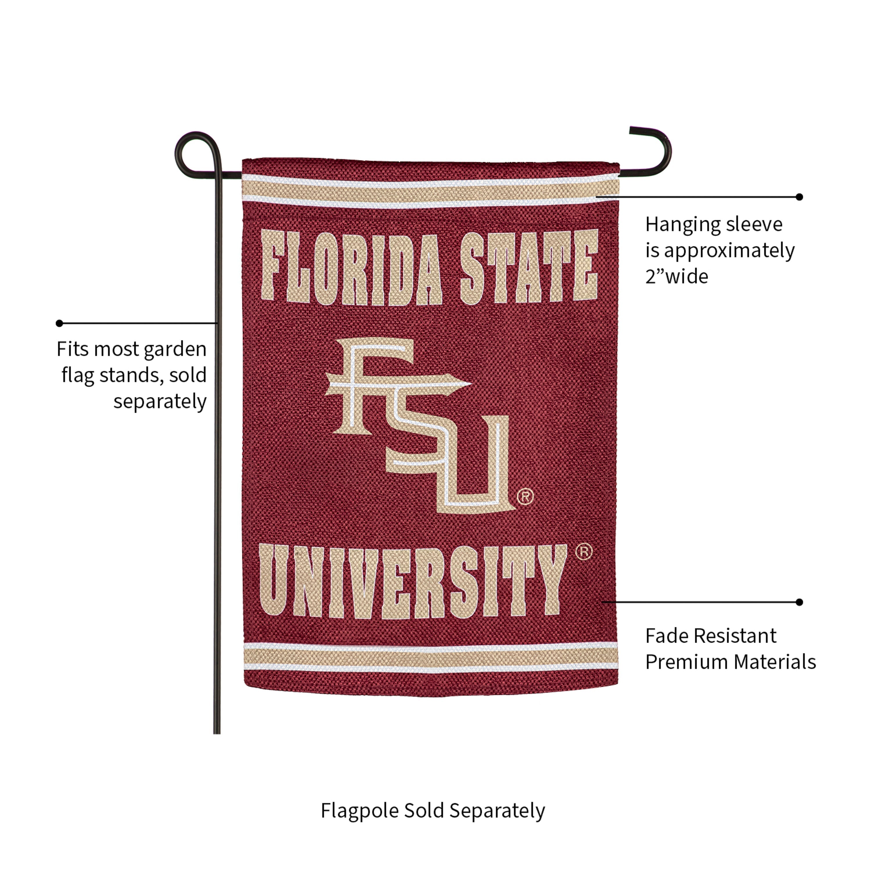 Embossed Suede Flag, GDN Size, Florida State University - Sports Gifts, Sports Memorabilia, Sports Collectibles, Fan Shop