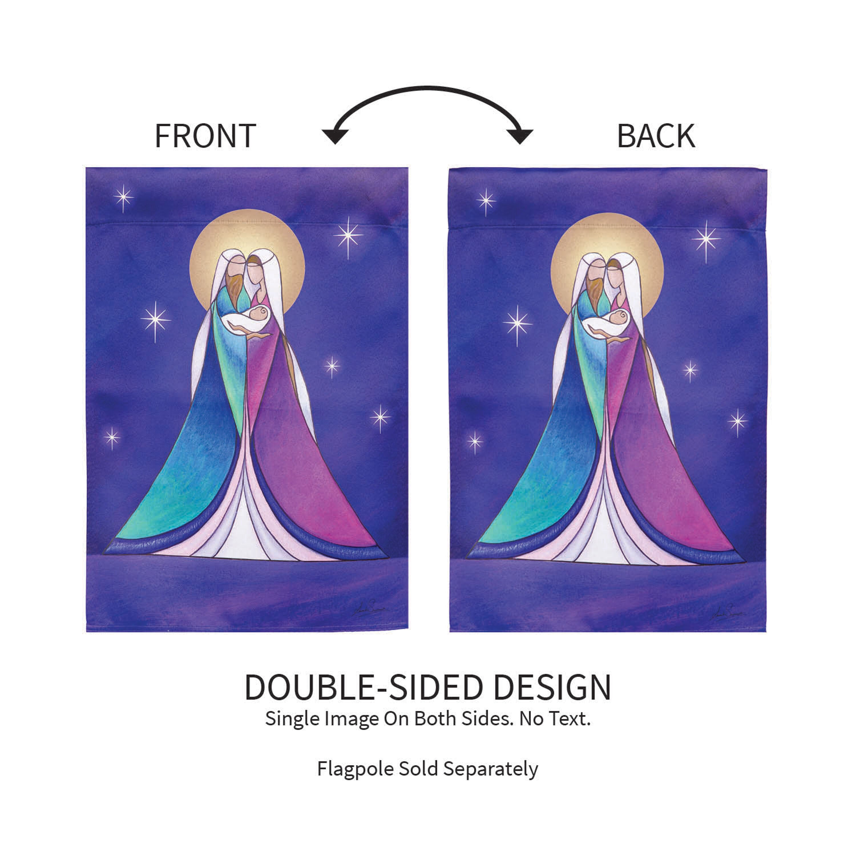 Holy Family Suede Garden Flag - Sports Gifts, Sports Memorabilia, Sports Collectibles, Fan Shop