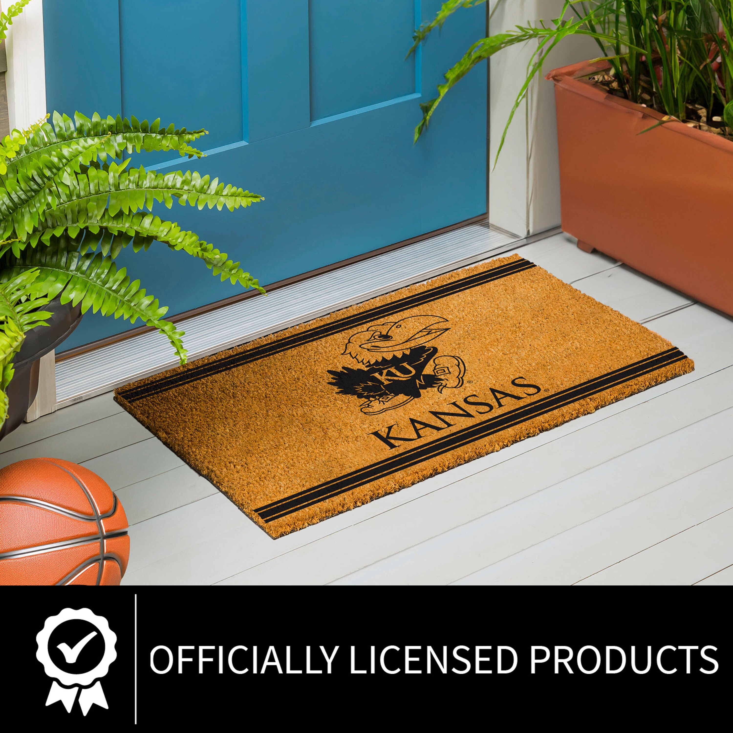 University of Kansas, Coir Mat 1C - Sports Gifts, Sports Memorabilia, Sports Collectibles, Fan Shop