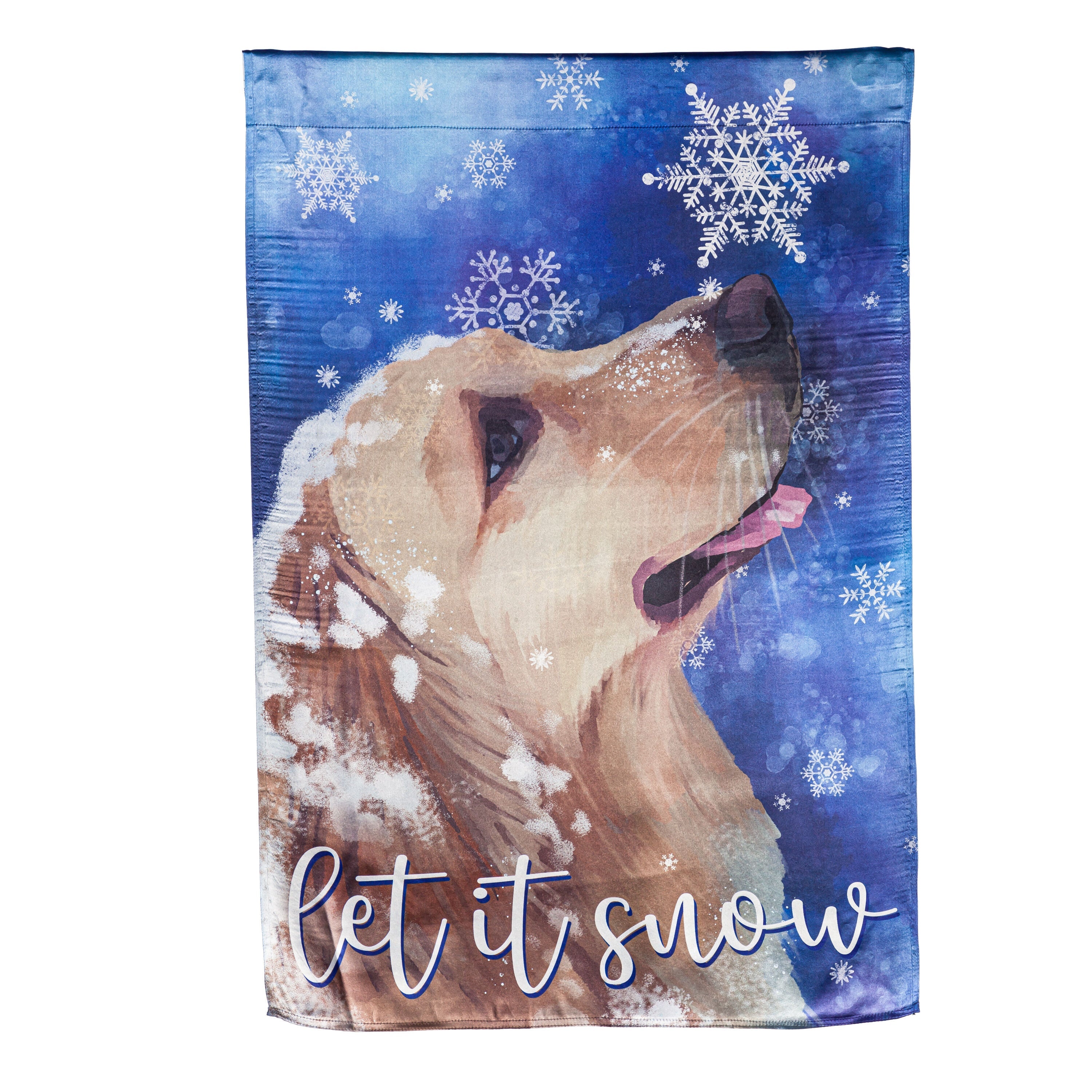 Let it Snow Lustre House Flag