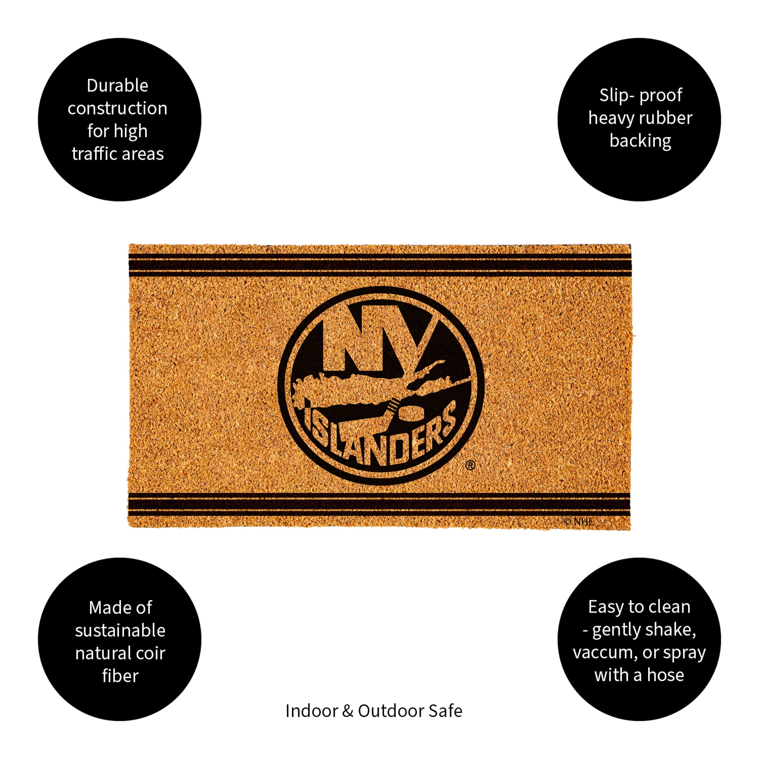 New York Islanders, Coir Mat 1C - Sports Gifts, Sports Memorabilia, Sports Collectibles, Fan Shop