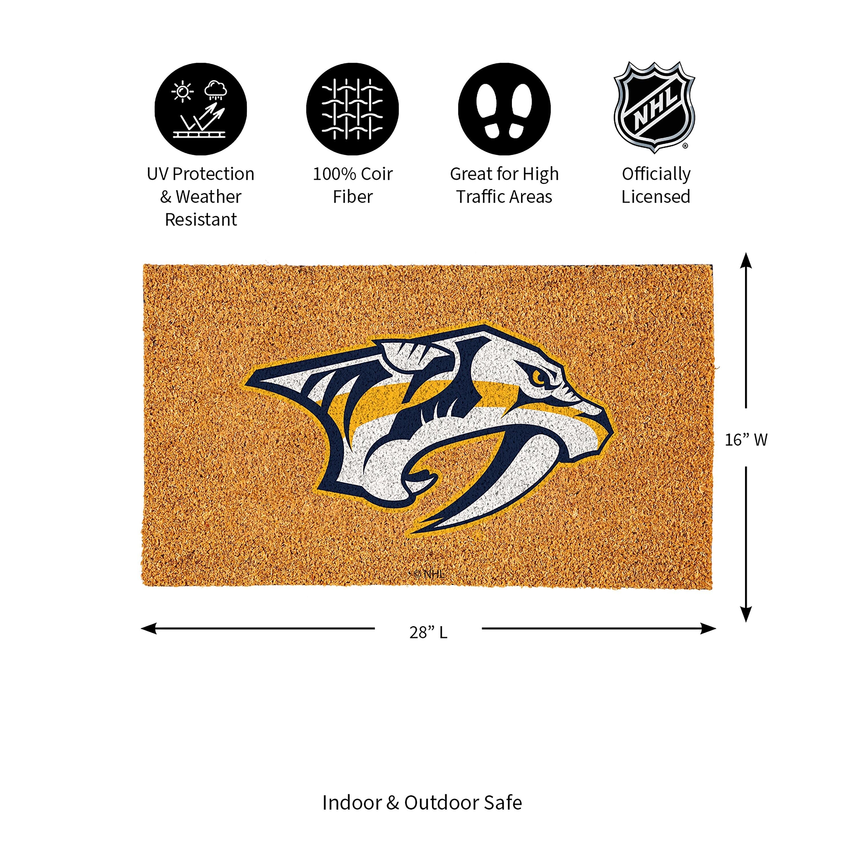 Coir Mat, 16"x28", Nashville Predators - Sports Gifts, Sports Memorabilia, Sports Collectibles, Fan Shop