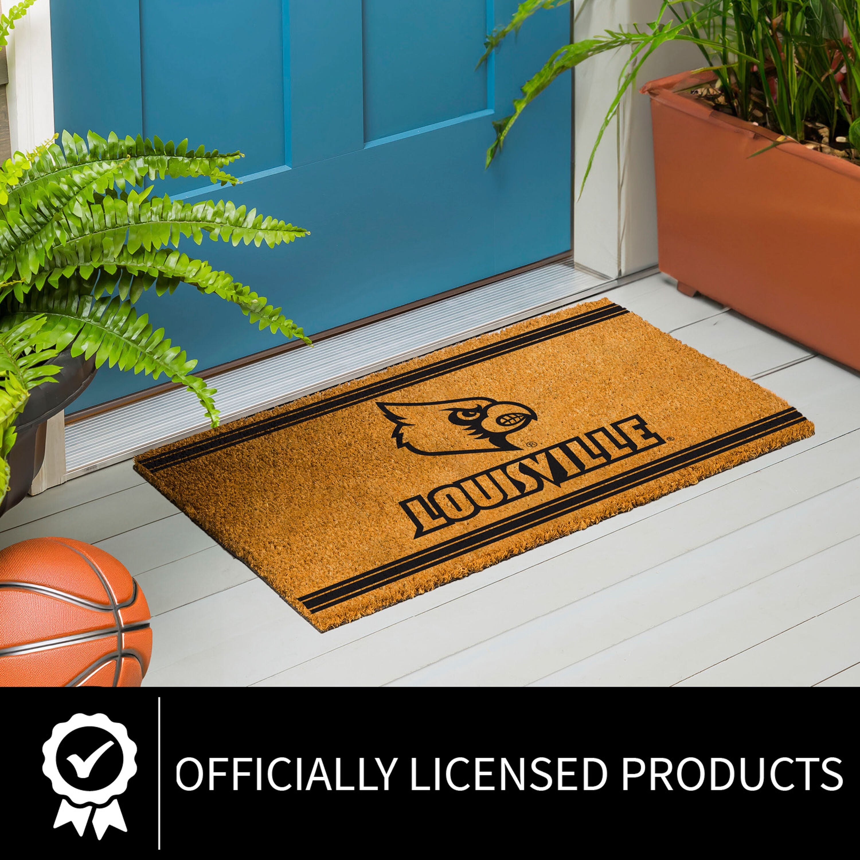University of Louisville, Coir Mat 1C - Sports Gifts, Sports Memorabilia, Sports Collectibles, Fan Shop