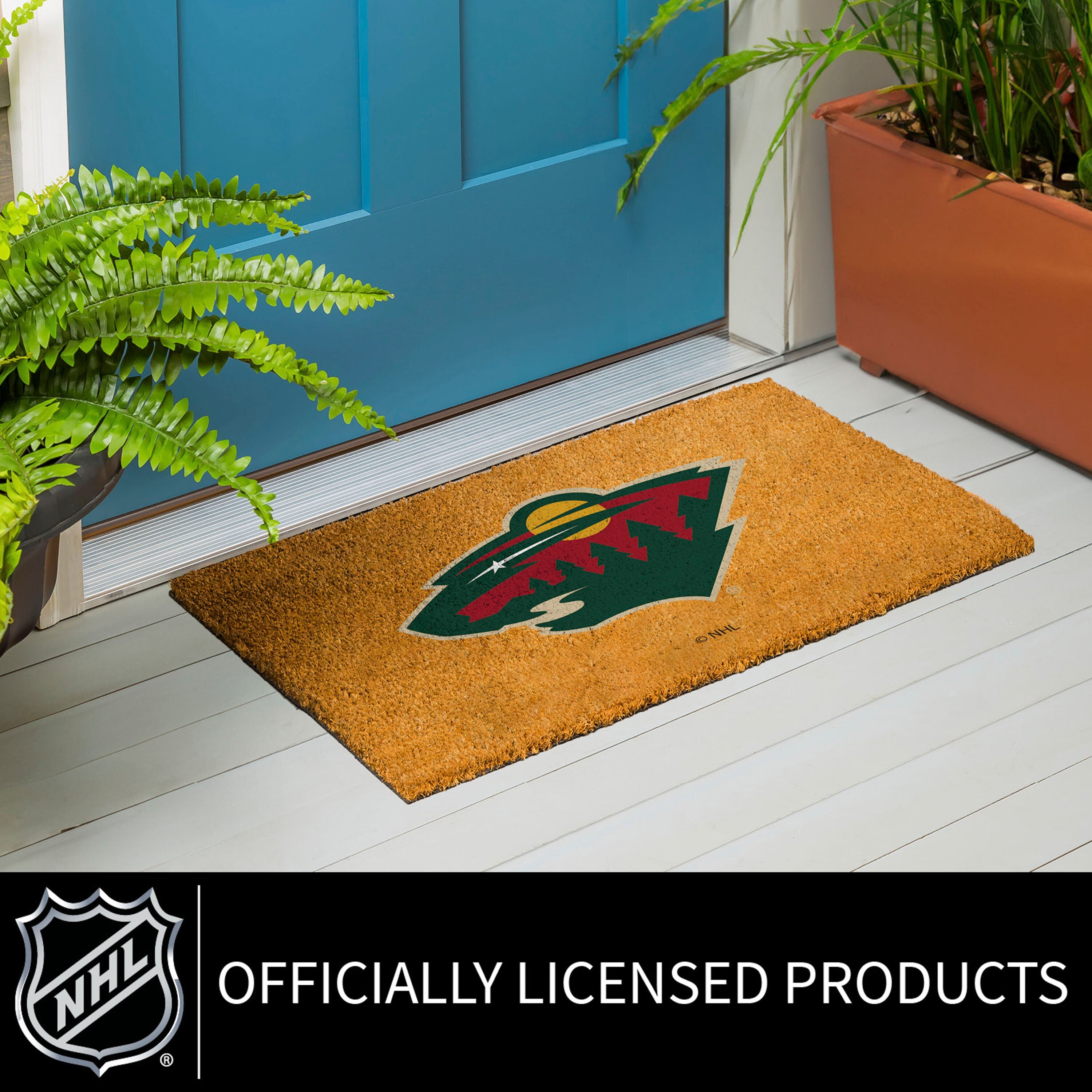 Coir Mat, 16"x28", Minnesota Wild