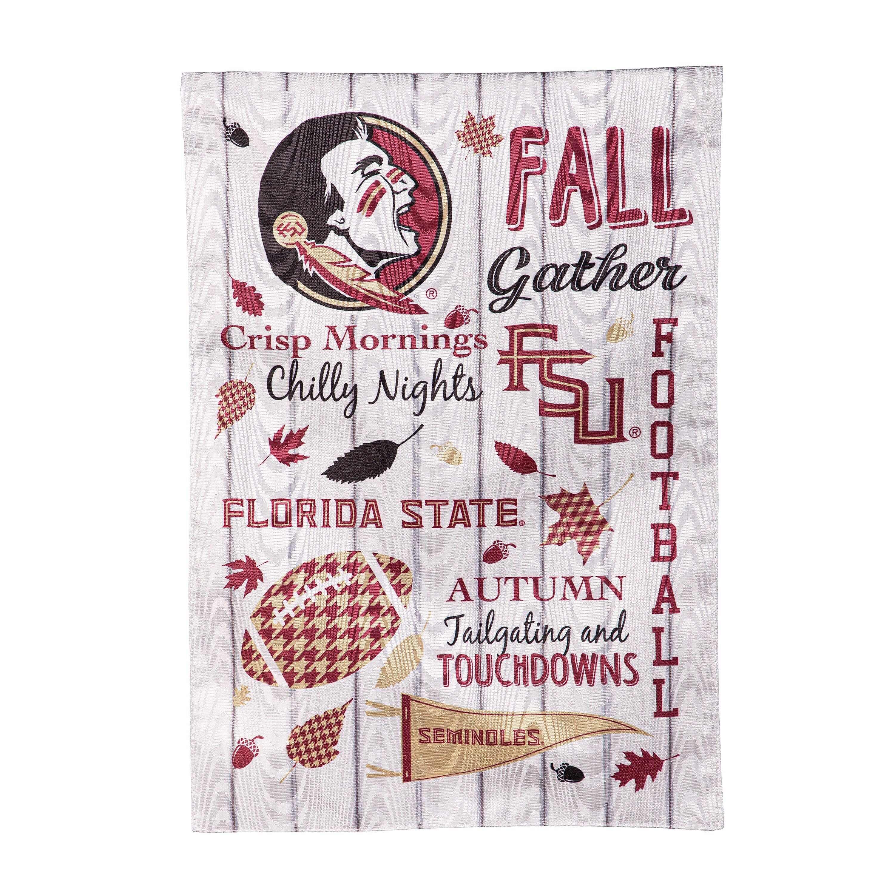 Florida State University, Moire Flag, GDN, Fall Seasonal - Sports Gifts, Sports Memorabilia, Sports Collectibles, Fan Shop