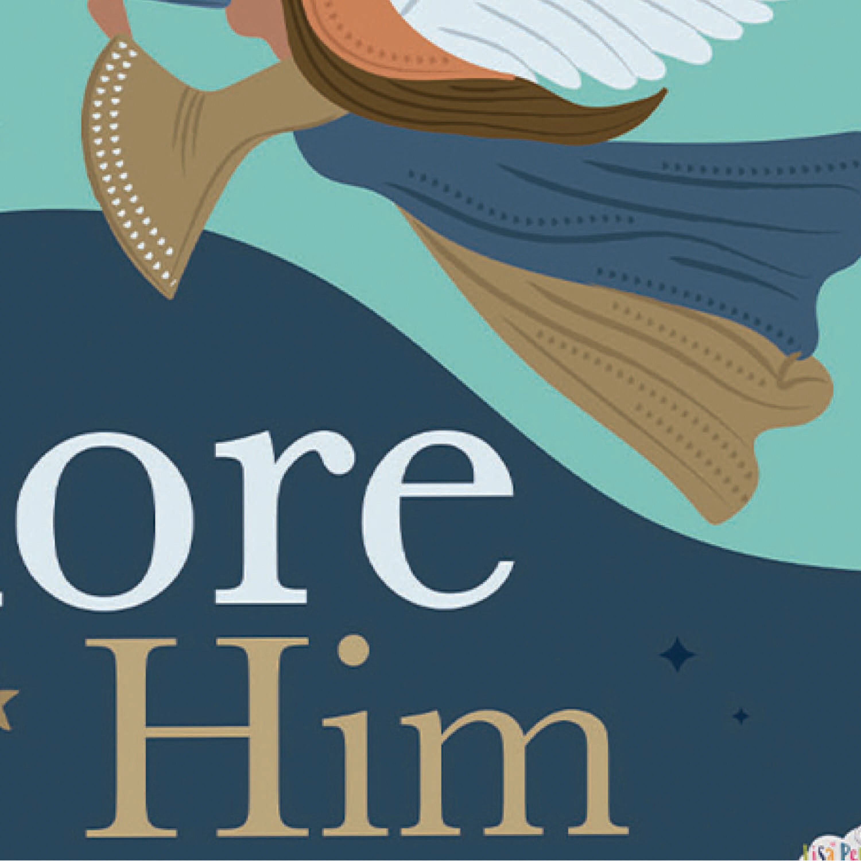Oh Come Let Us Adore Him Suede Garden Flag - Sports Gifts, Sports Memorabilia, Sports Collectibles, Fan Shop