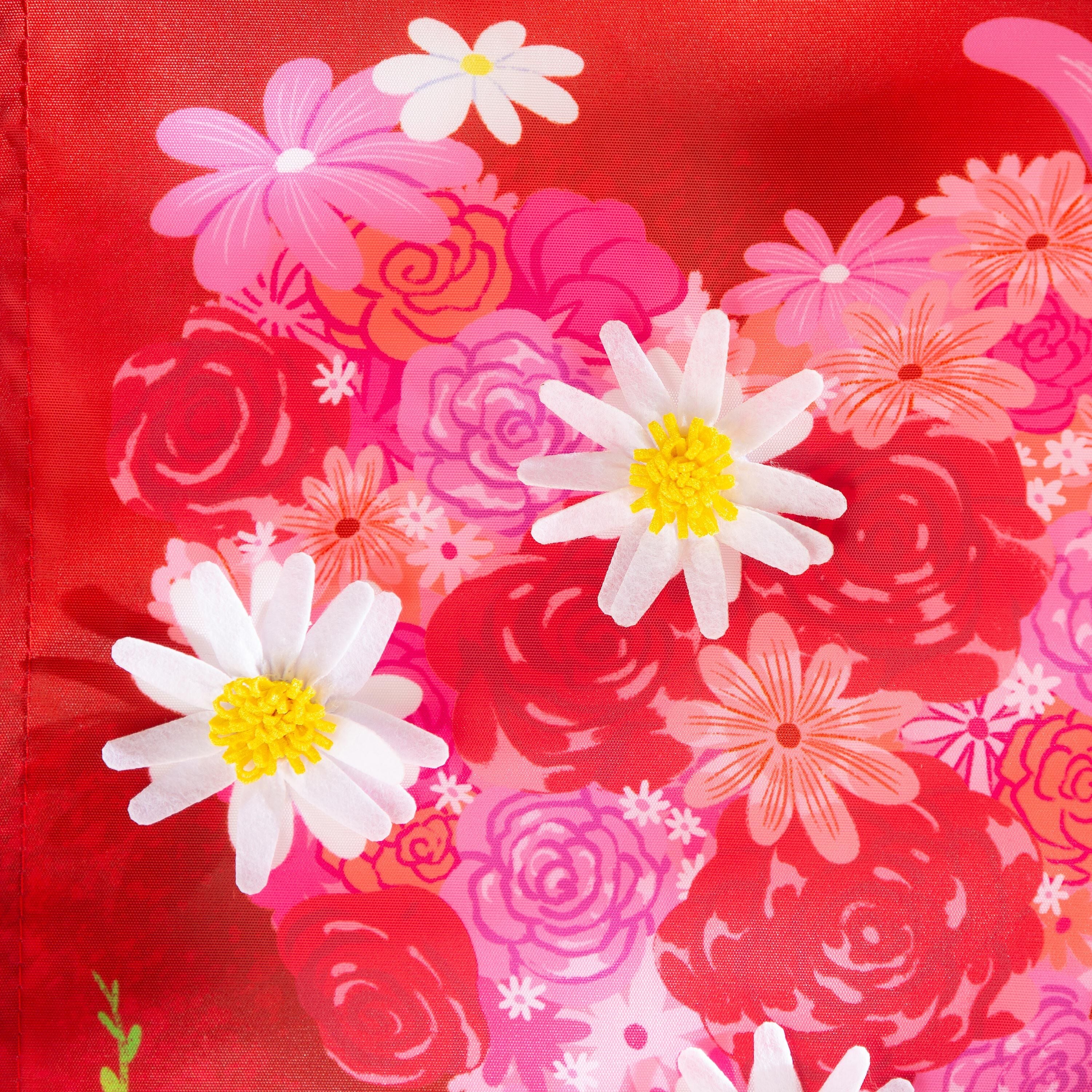 Heart A Flutter Floral Applique Garden Flag - Sports Gifts, Sports Memorabilia, Sports Collectibles, Fan Shop