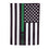 Military Thin Green Line Garden Suede Flag