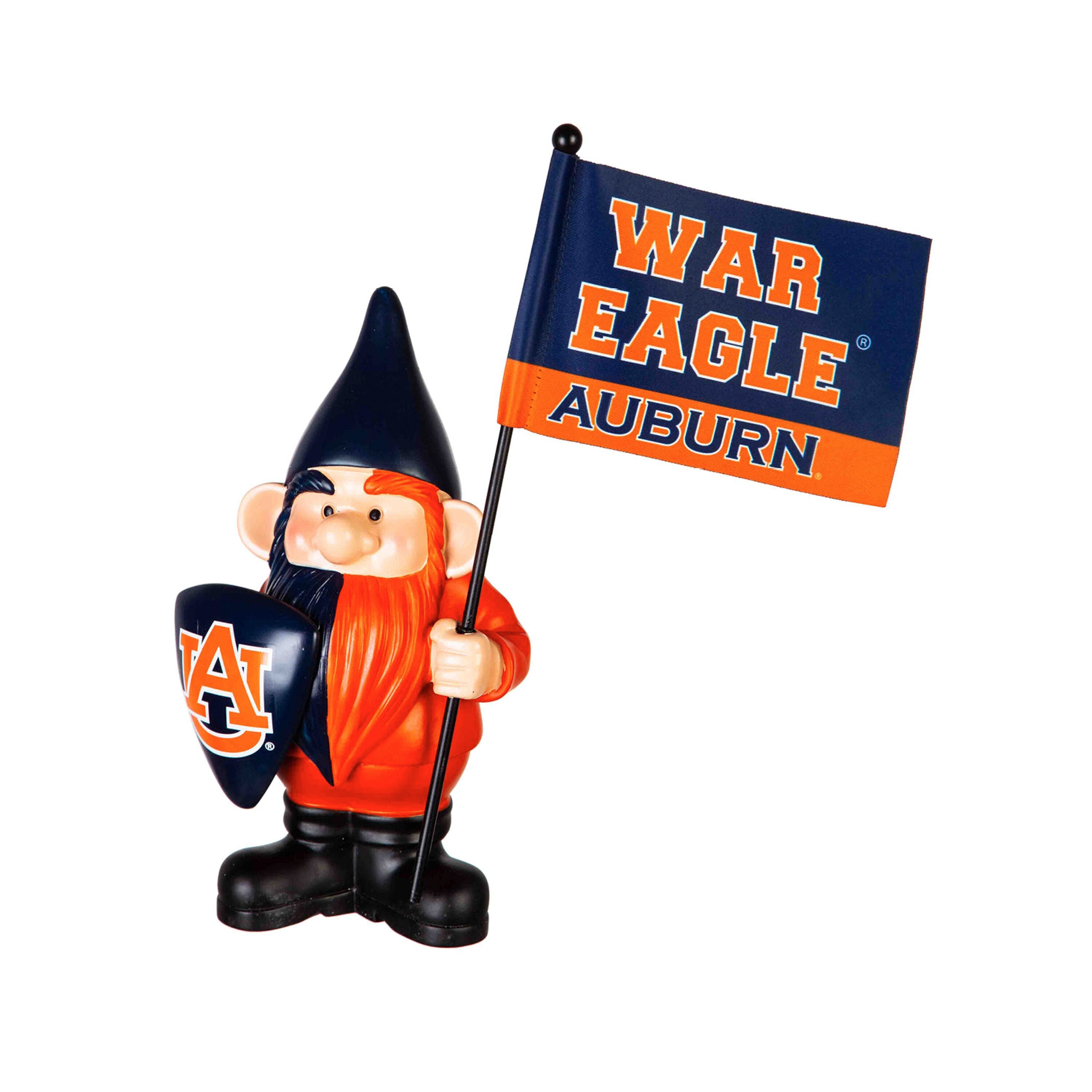 Auburn University, Flag Holder Gnome - Sports Gifts, Sports Memorabilia, Sports Collectibles, Fan Shop