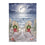 Christmas on the Beach Suede Garden Flag