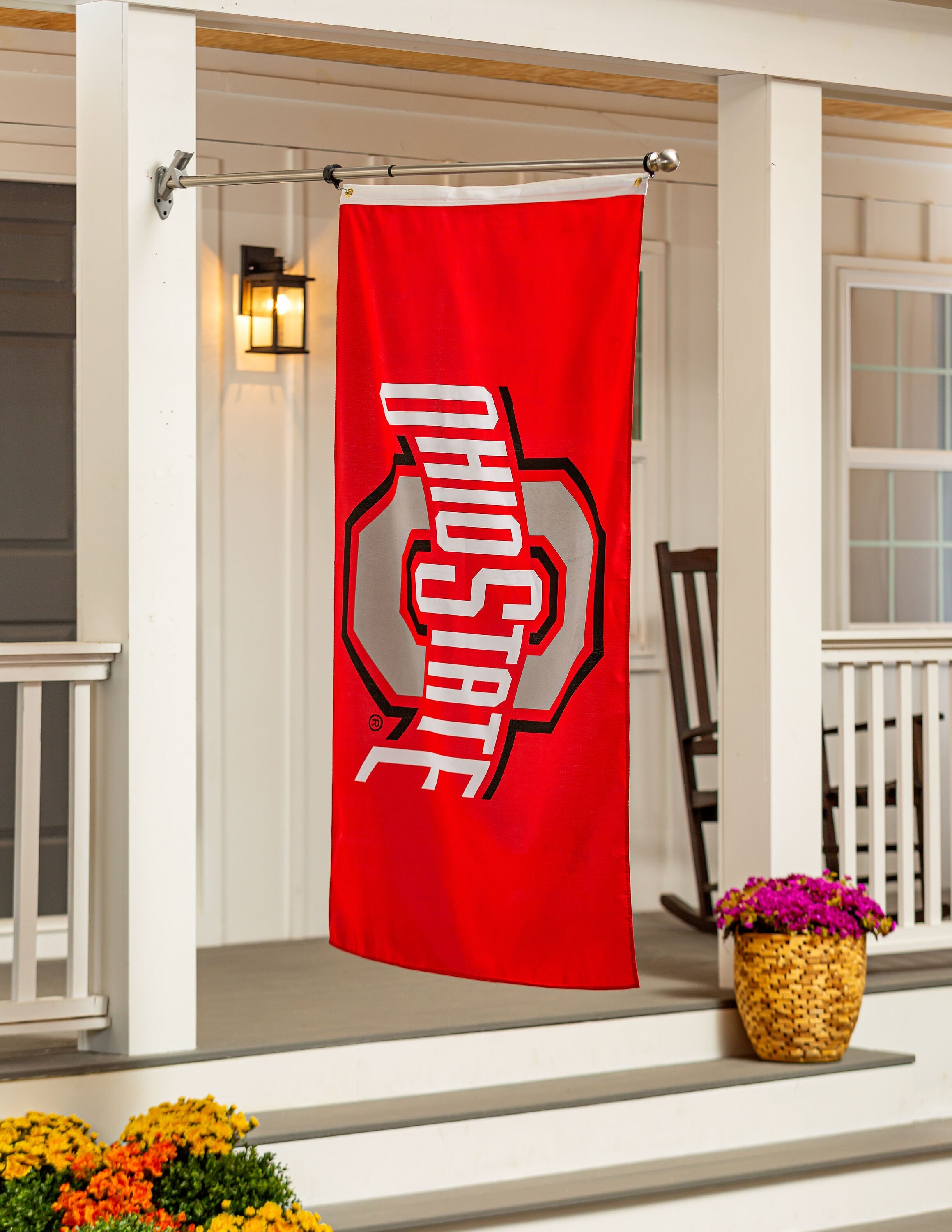 Ohio State University Single Sided Flag with 2 Grommets, 3'x5'