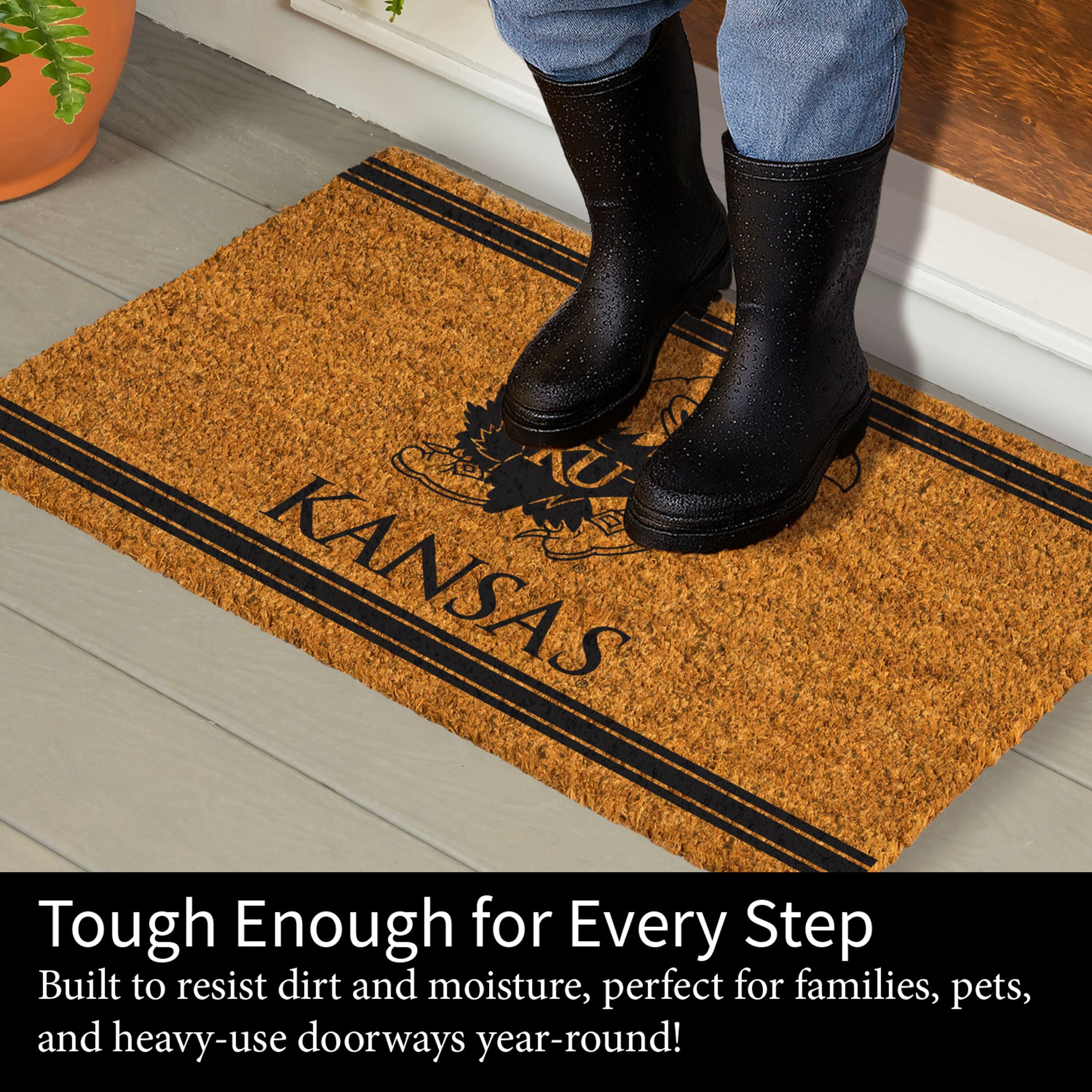University of Kansas, Coir Mat 1C - Sports Gifts, Sports Memorabilia, Sports Collectibles, Fan Shop