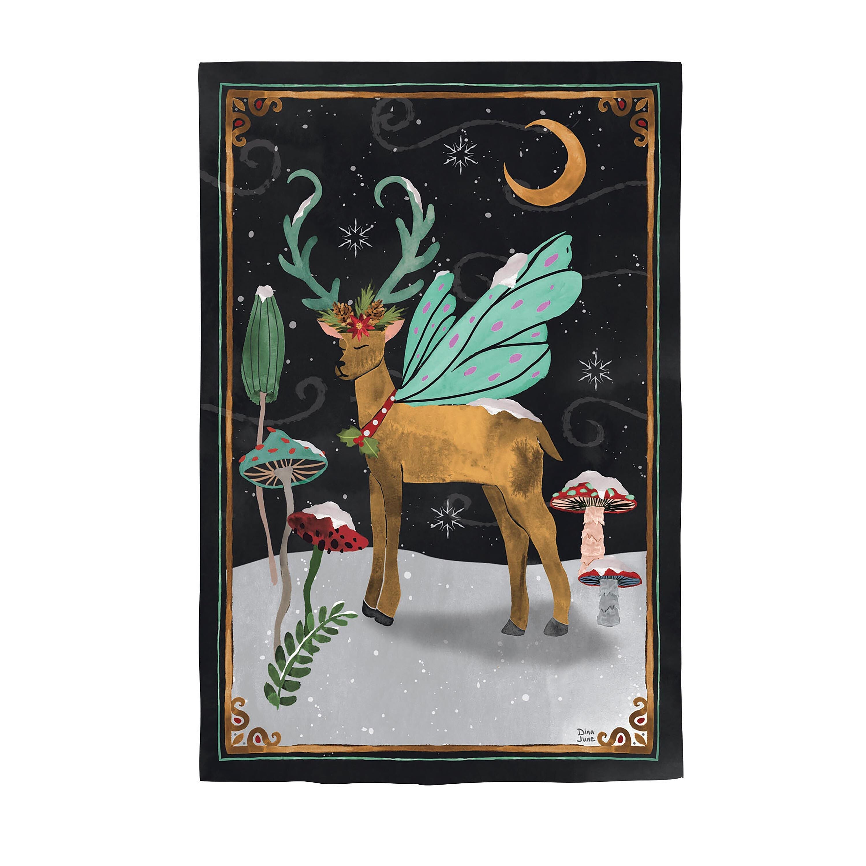 Santa's Forest of Wonder Reversible Lustre House Flag