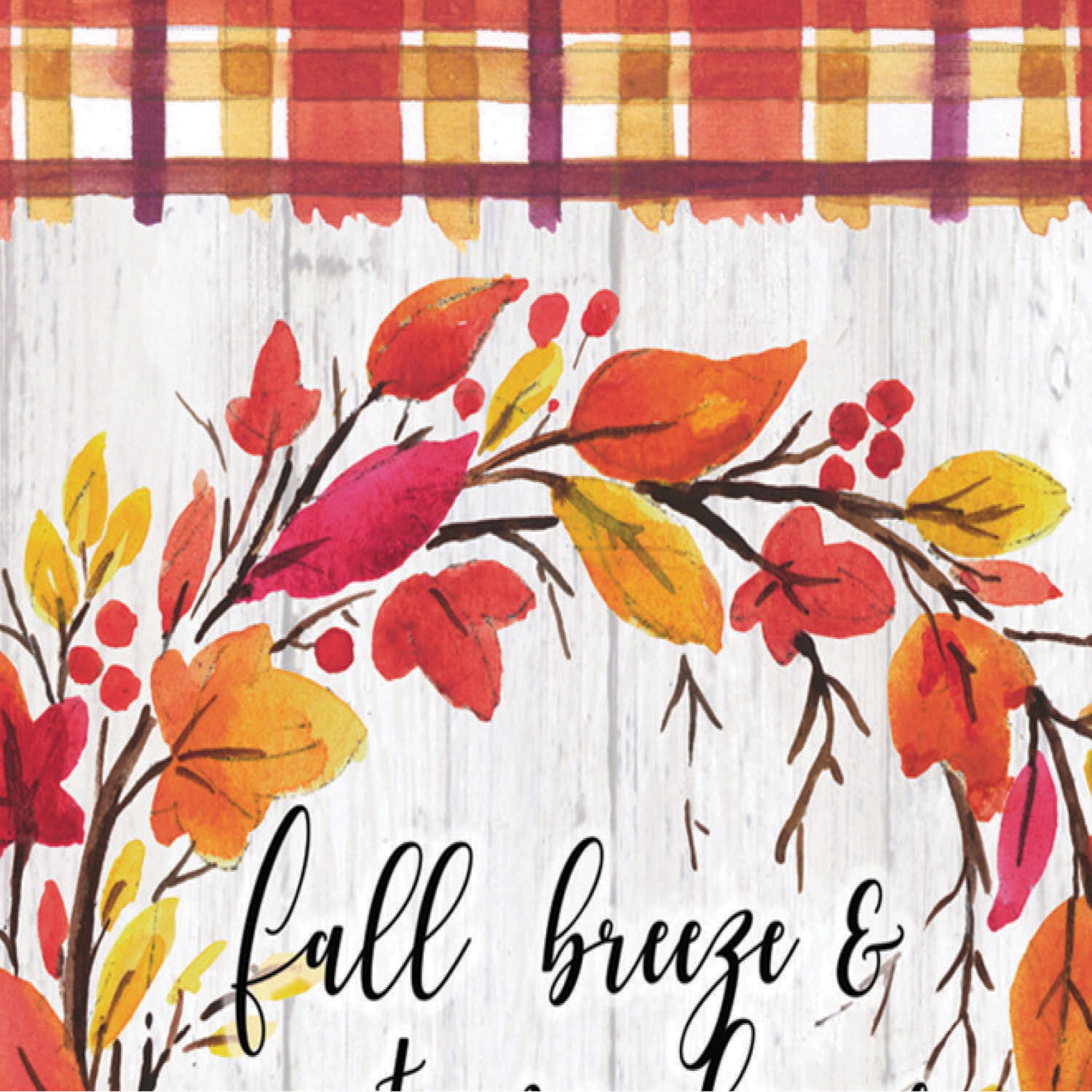 Fall Breeze and Autumn Leaves Moire Garden Flag - Sports Gifts, Sports Memorabilia, Sports Collectibles, Fan Shop