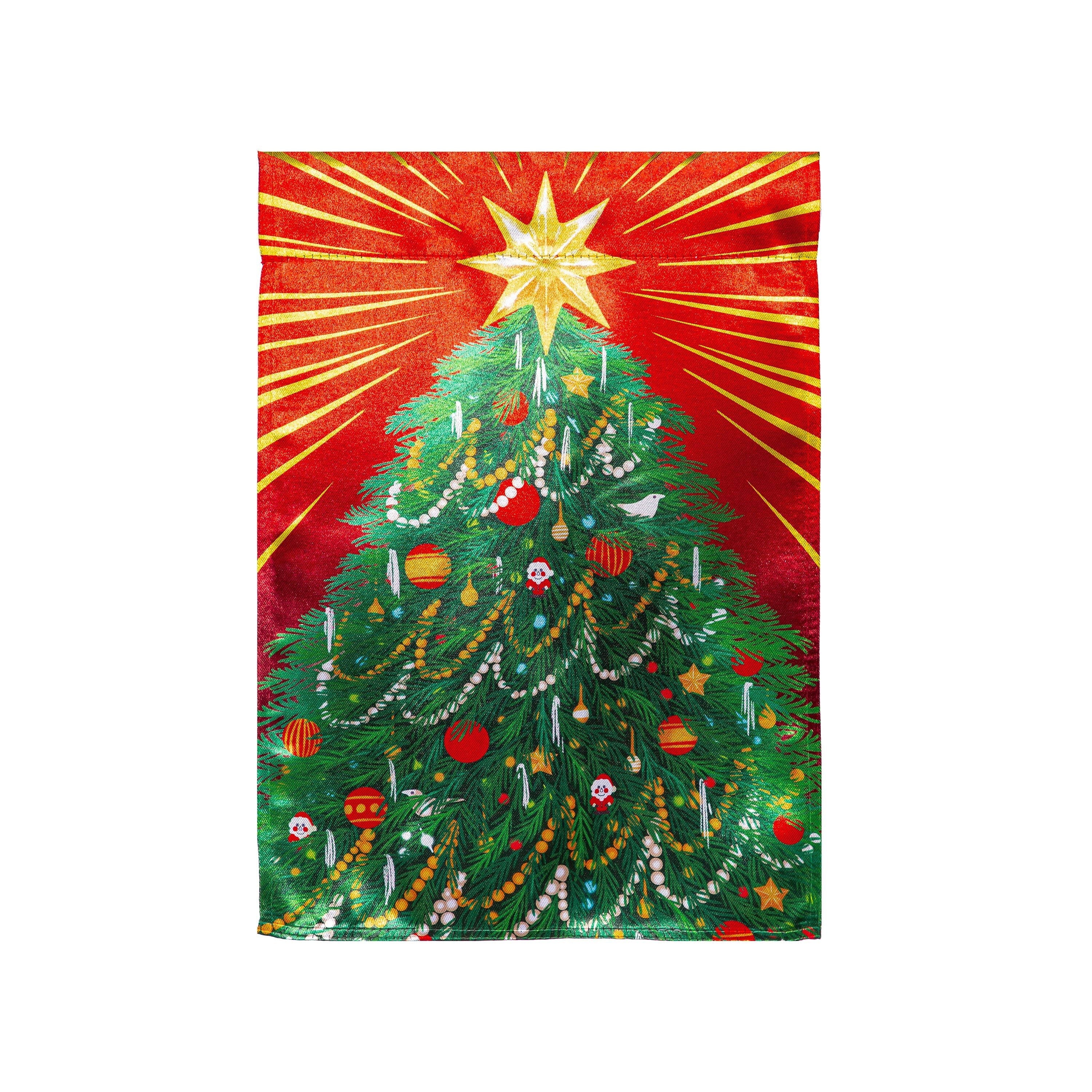 Classic Christmas Tree Lustre Garden Flag