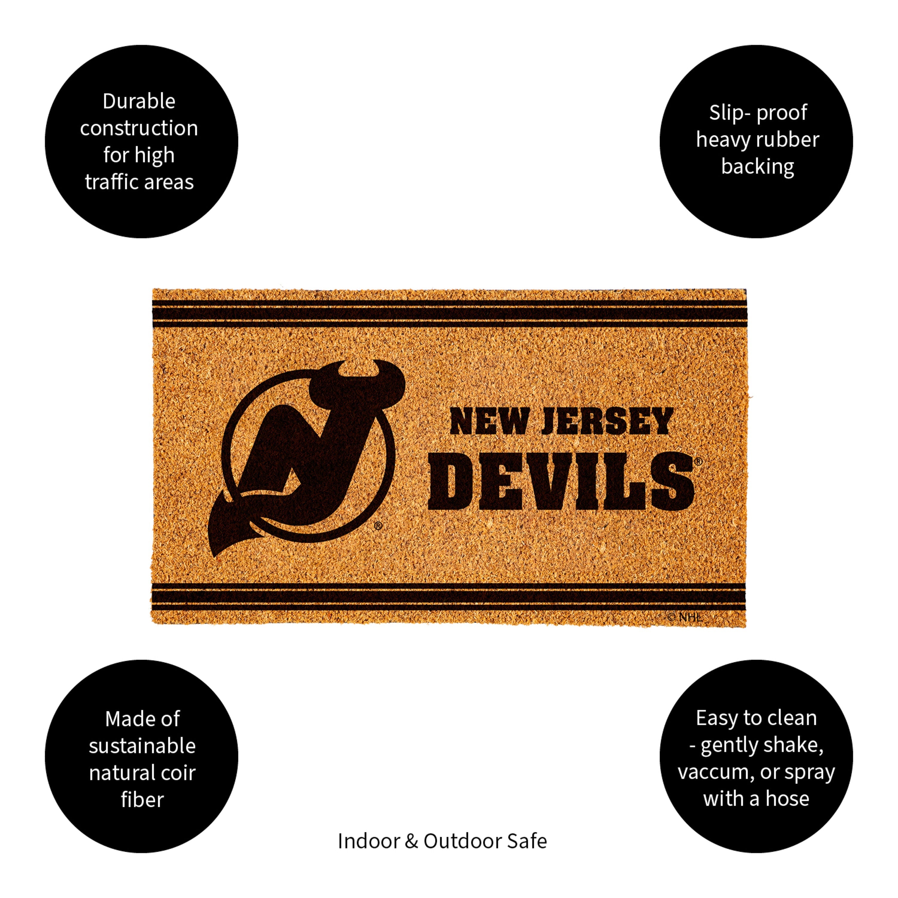 New Jersey Devils, Coir Mat 1C - Sports Gifts, Sports Memorabilia, Sports Collectibles, Fan Shop