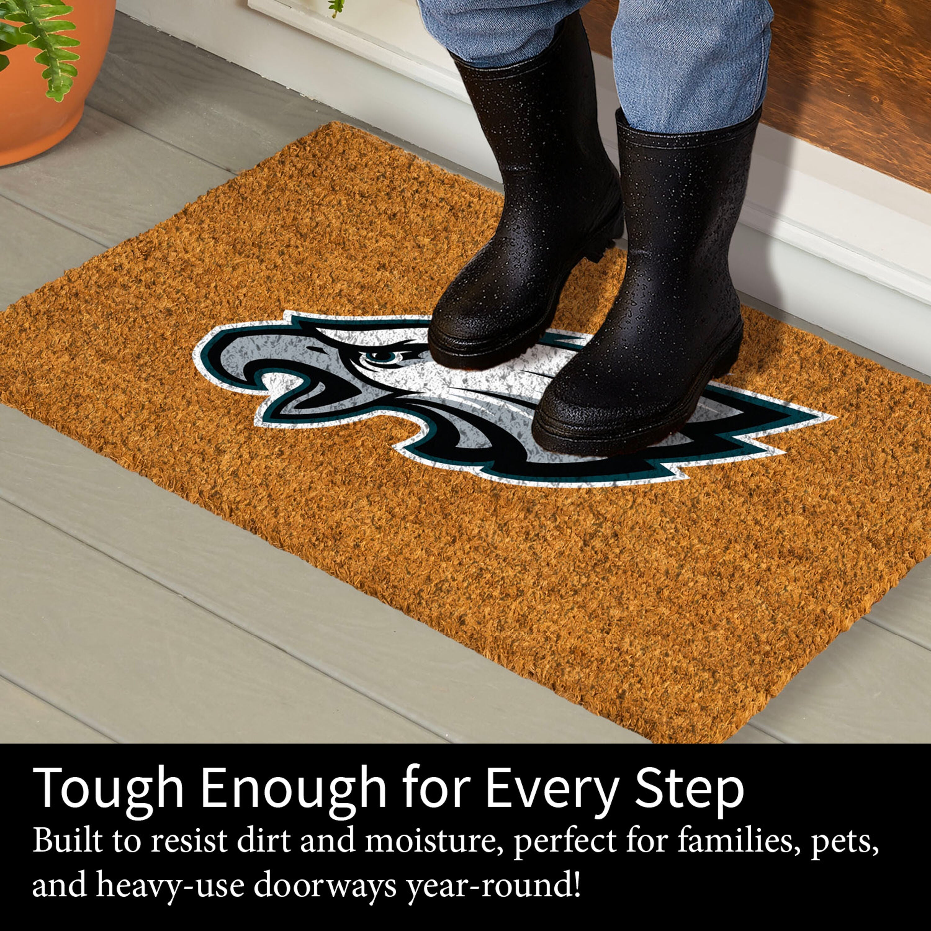 Coir Mat, 16"x28", Philadelphia Eagles - Sports Gifts, Sports Memorabilia, Sports Collectibles, Fan Shop