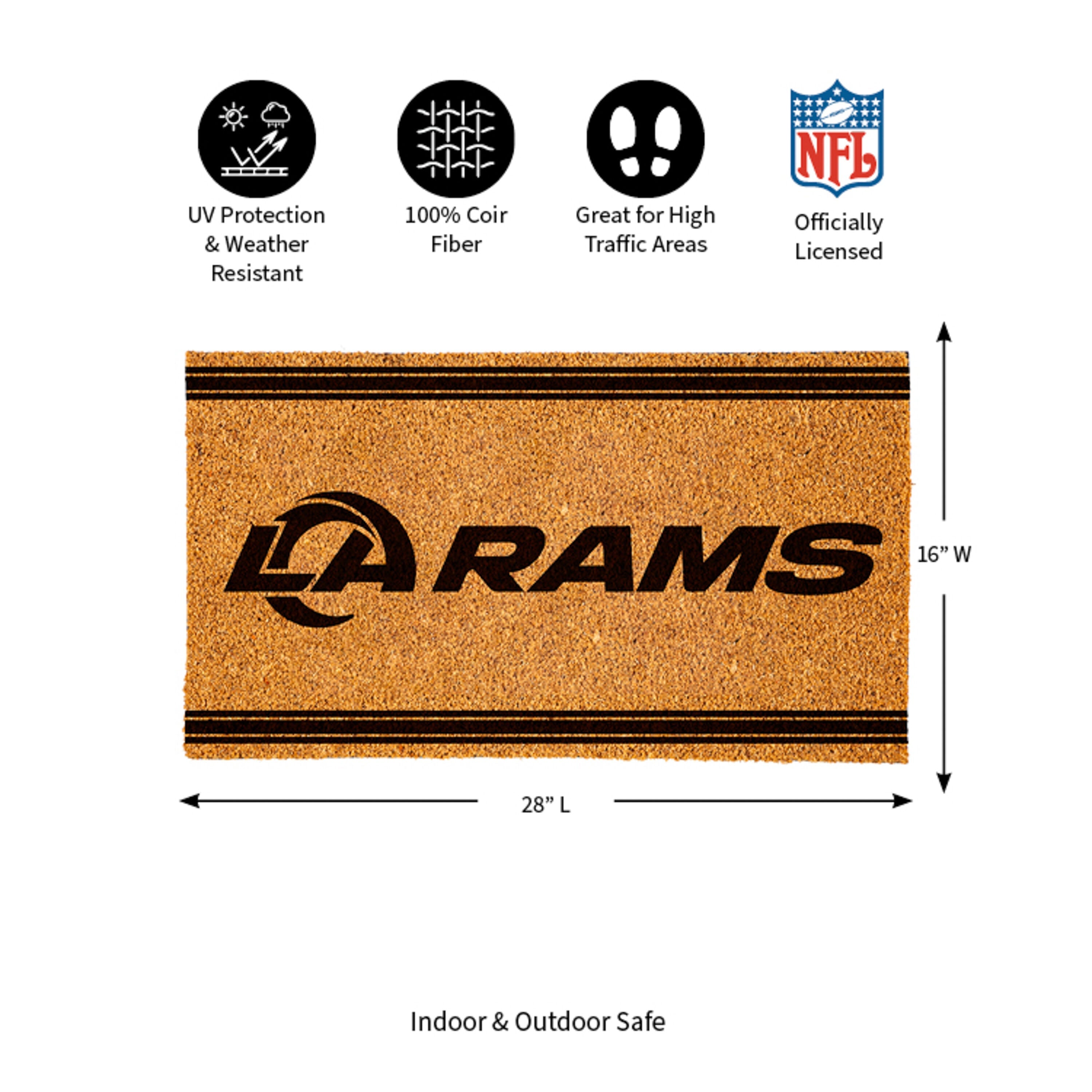Los Angeles Rams, Coir Mat 1C - Sports Gifts, Sports Memorabilia, Sports Collectibles, Fan Shop