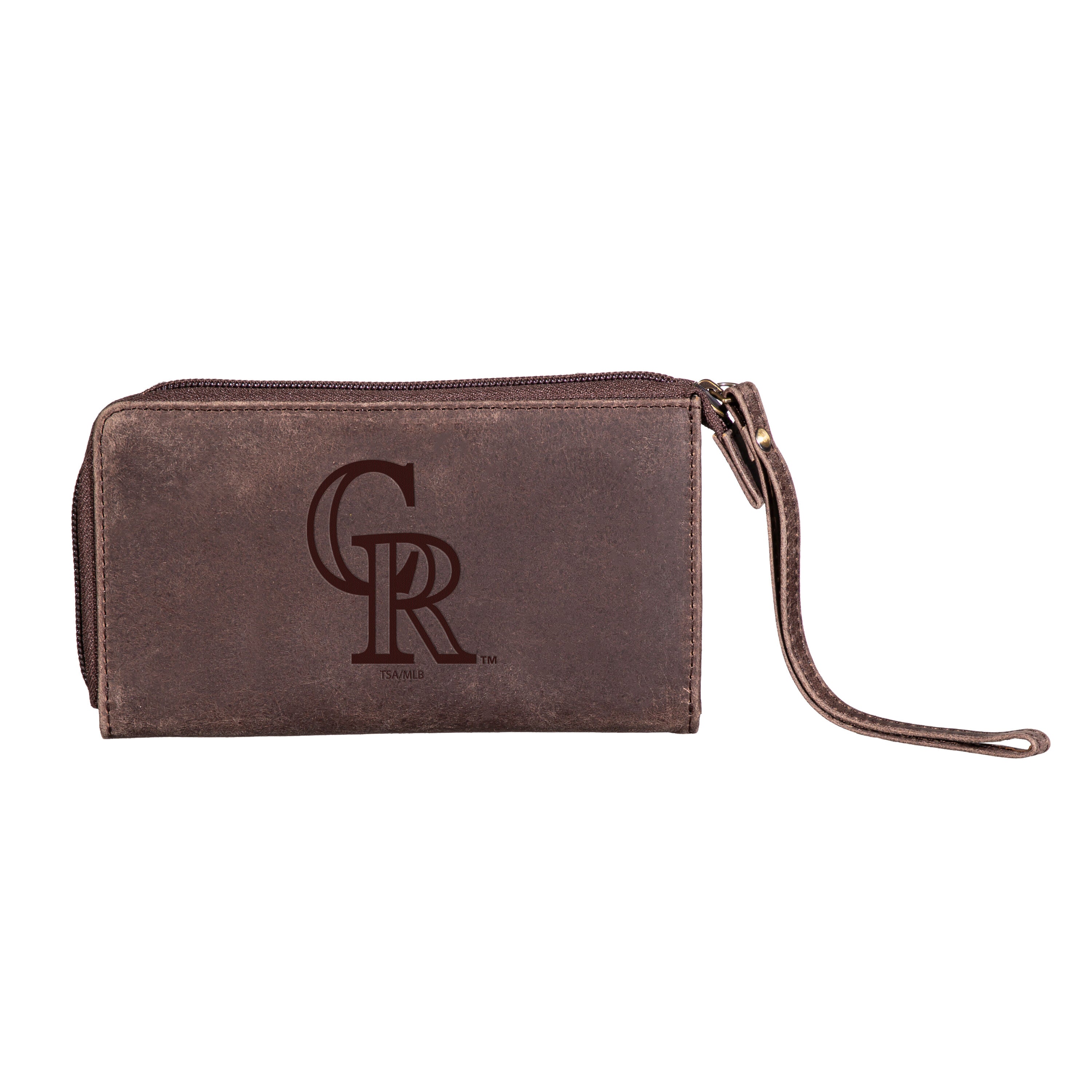 Colorado Rockies Wristlet Wallet Brown - Sports Gifts, Sports Memorabilia, Sports Collectibles, Fan Shop