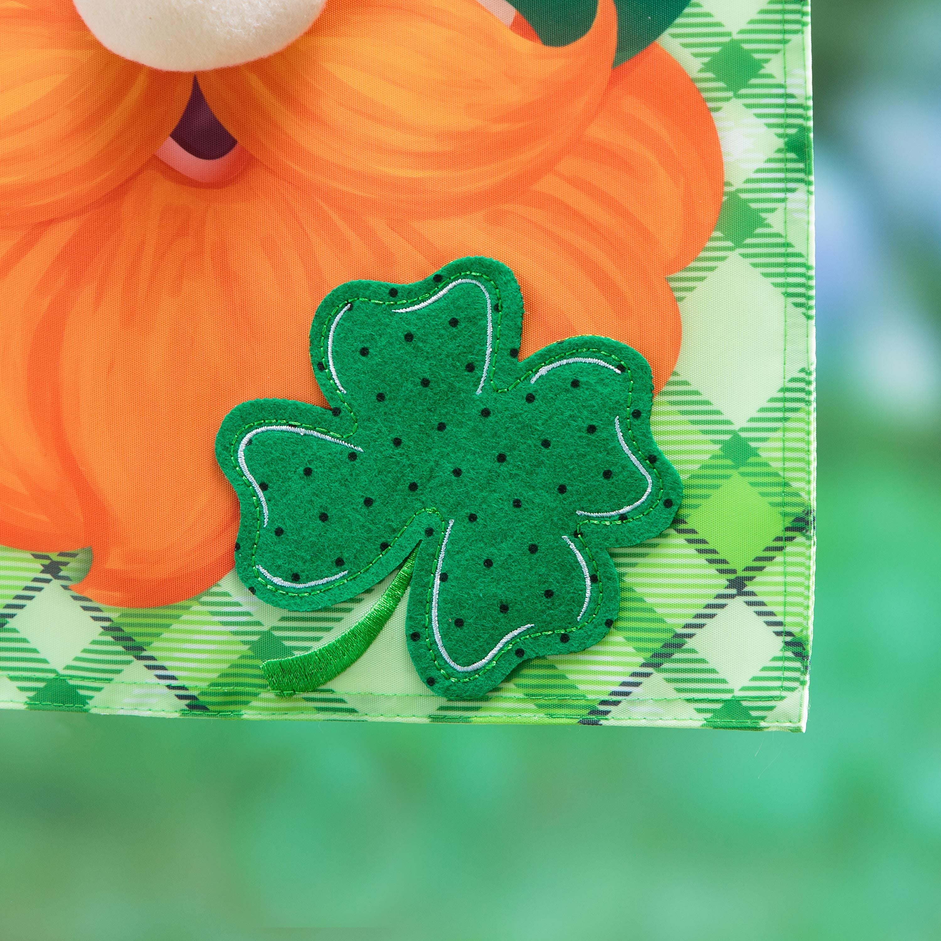 Leprechaun Applique Garden Flag - Sports Gifts, Sports Memorabilia, Sports Collectibles, Fan Shop