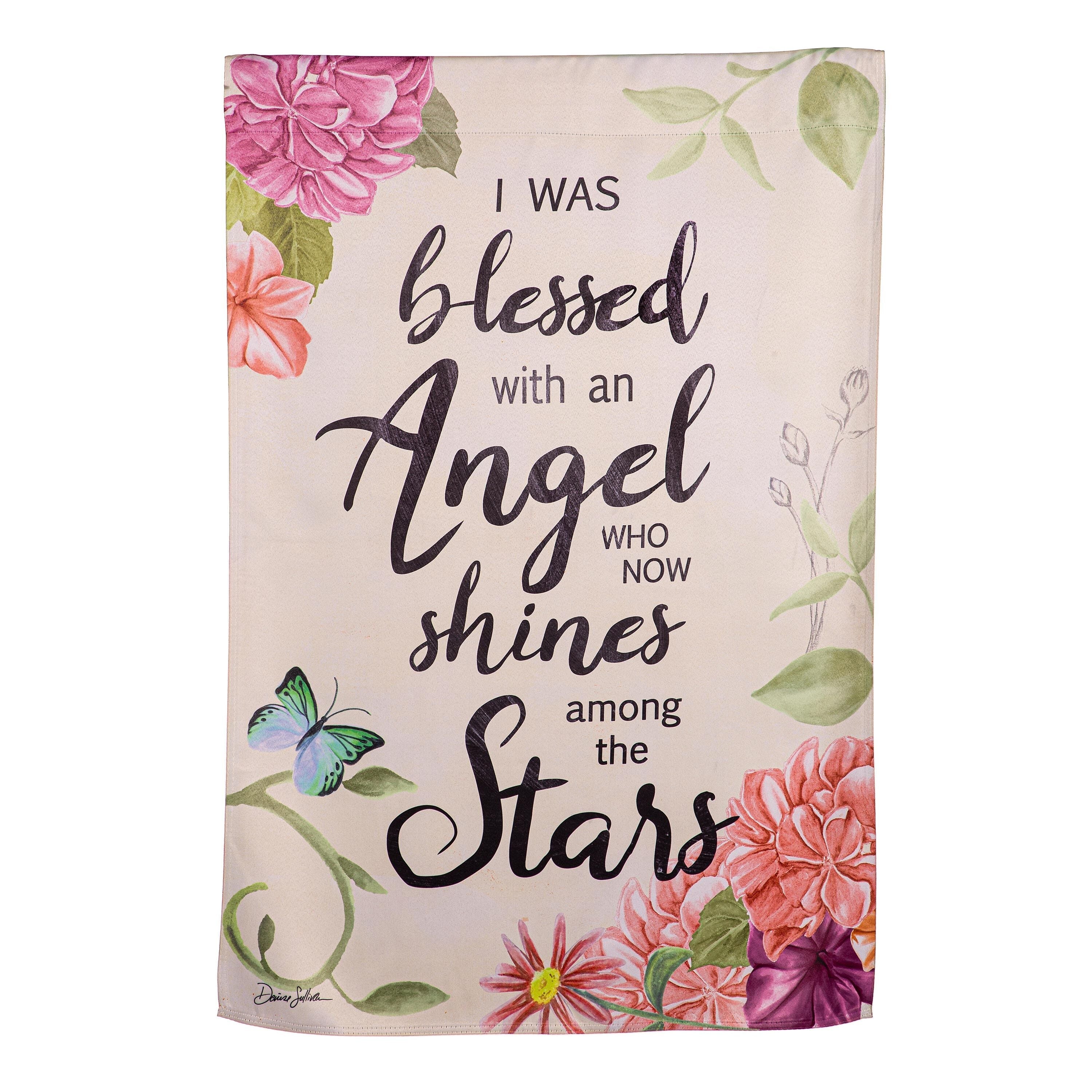 When Angels are Near Reversible Suede House Flag - Sports Gifts, Sports Memorabilia, Sports Collectibles, Fan Shop
