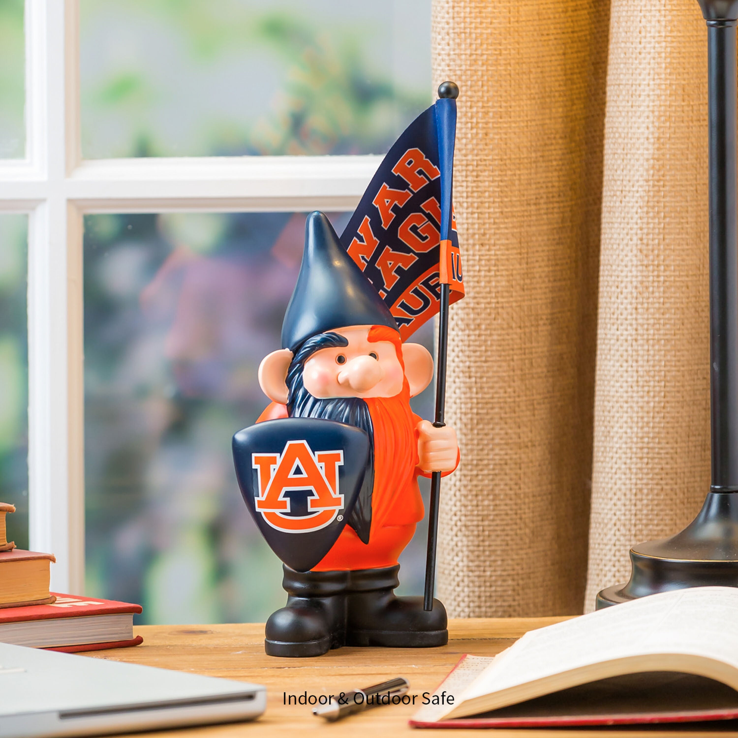 Auburn University, Flag Holder Gnome - Sports Gifts, Sports Memorabilia, Sports Collectibles, Fan Shop