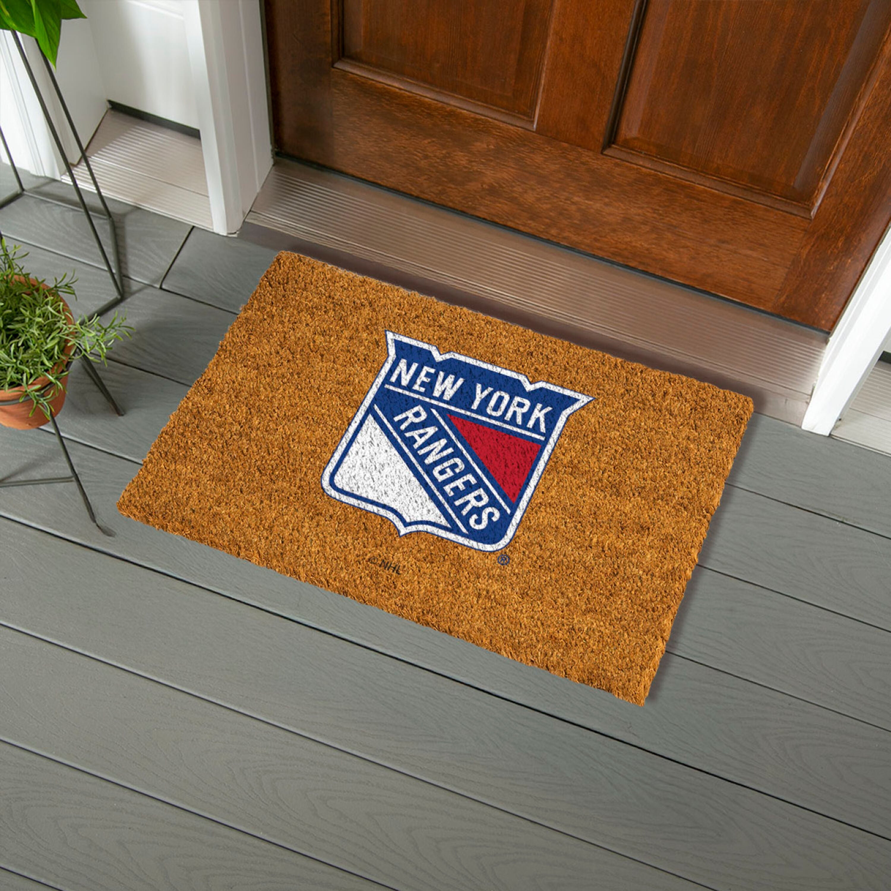 Coir Mat, 16"x28", New York Rangers - Sports Gifts, Sports Memorabilia, Sports Collectibles, Fan Shop