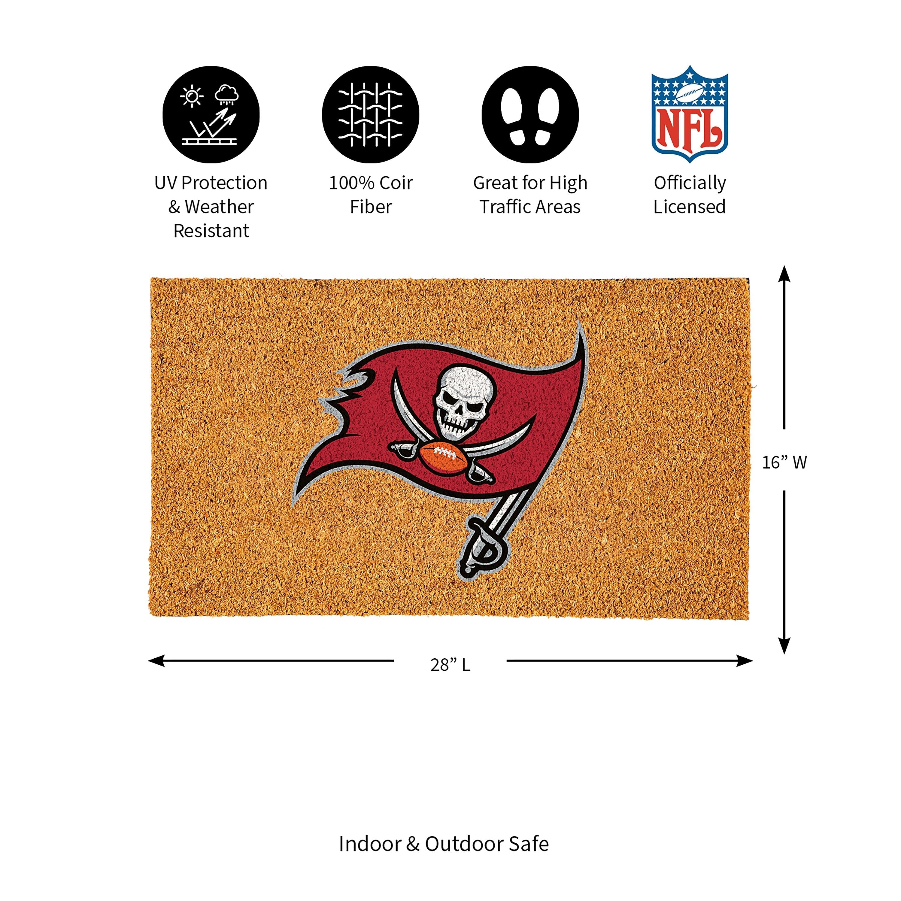 Coir Mat, 16"x28", Tampa Bay Buccaneers - Sports Gifts, Sports Memorabilia, Sports Collectibles, Fan Shop