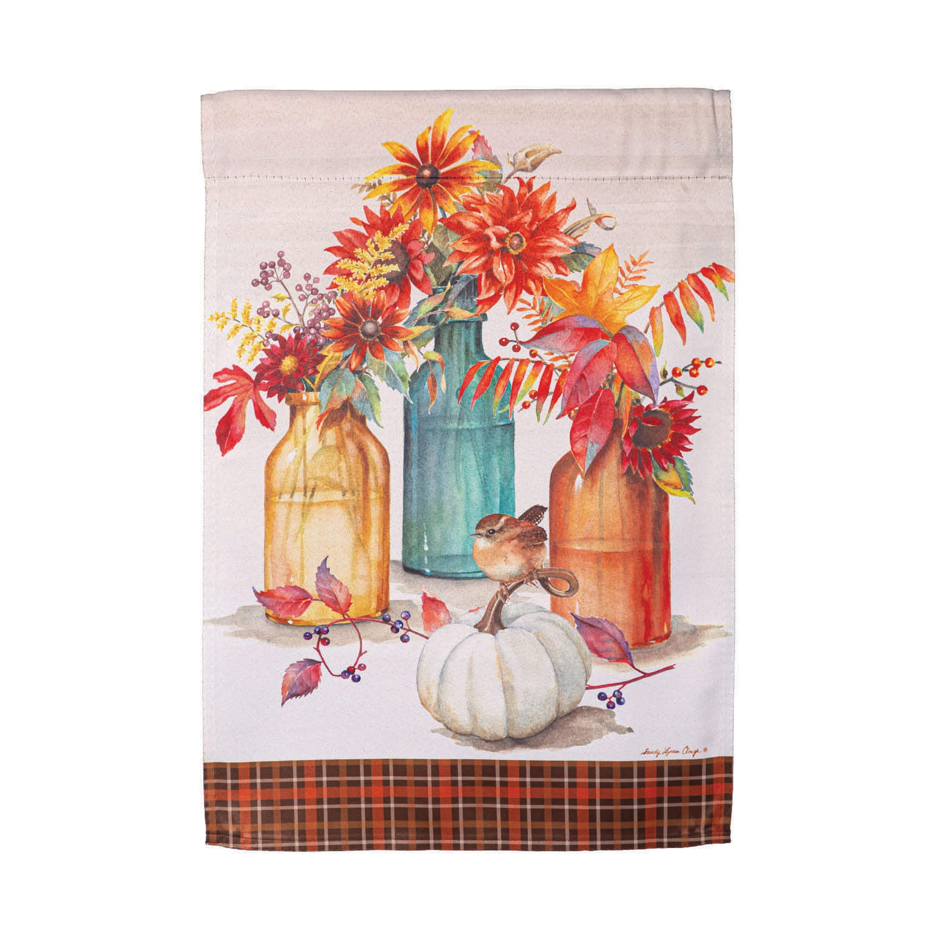 Collecting Autumn Suede Garden Flag - Sports Gifts, Sports Memorabilia, Sports Collectibles, Fan Shop