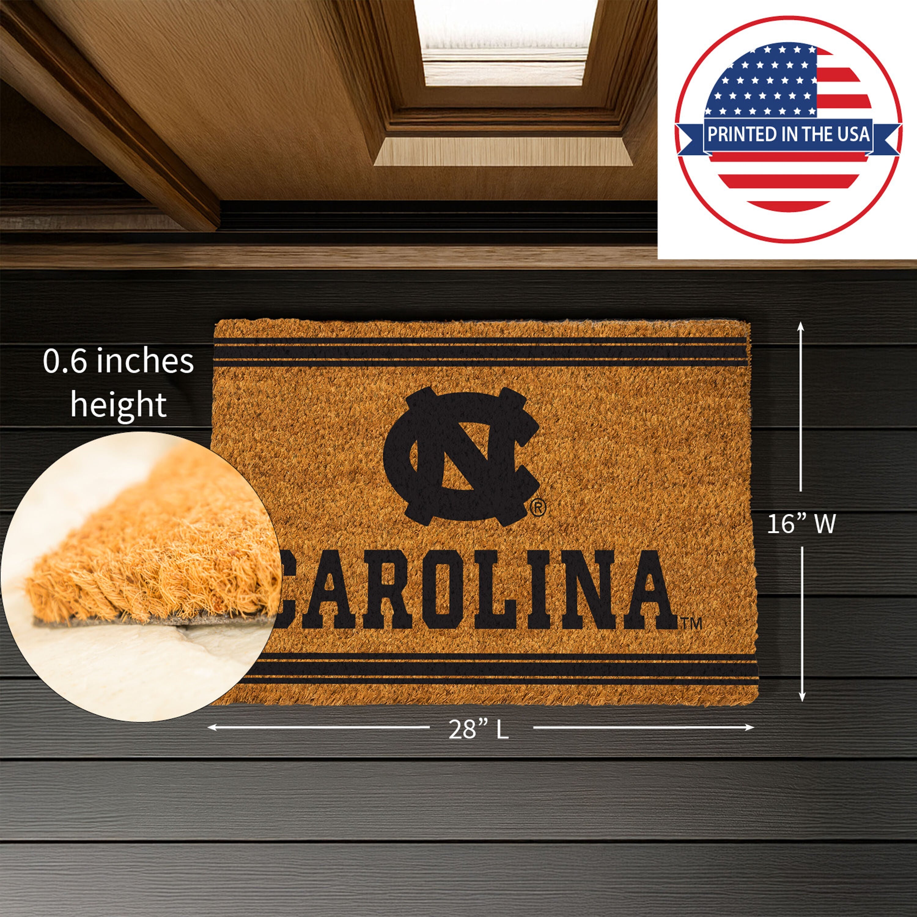 University of North Carolina, Coir Mat 1C - Sports Gifts, Sports Memorabilia, Sports Collectibles, Fan Shop