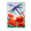Dragonfly and Poppy Linen Garden Flag