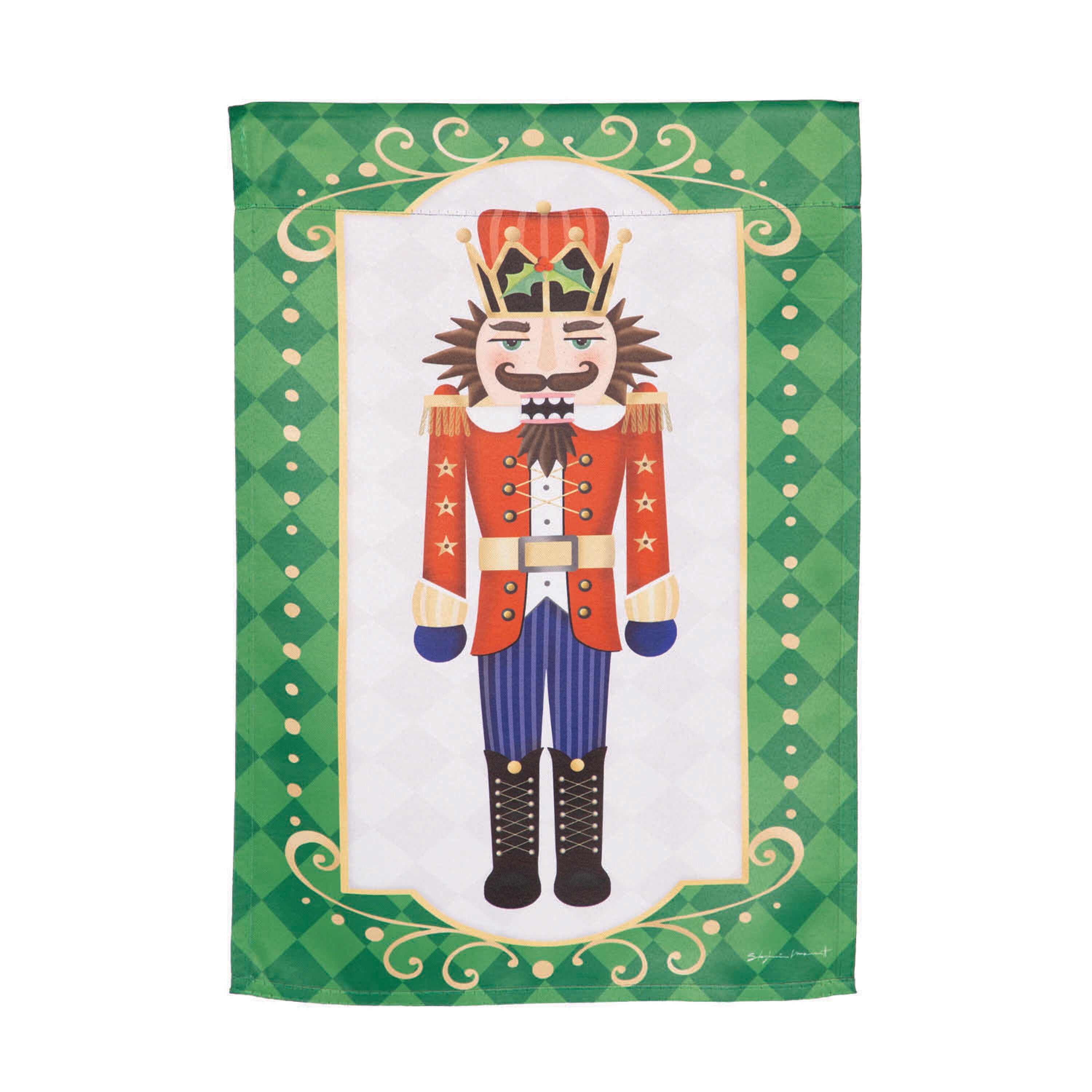 Trio Nutcracker Reversible Suede Garden Flag