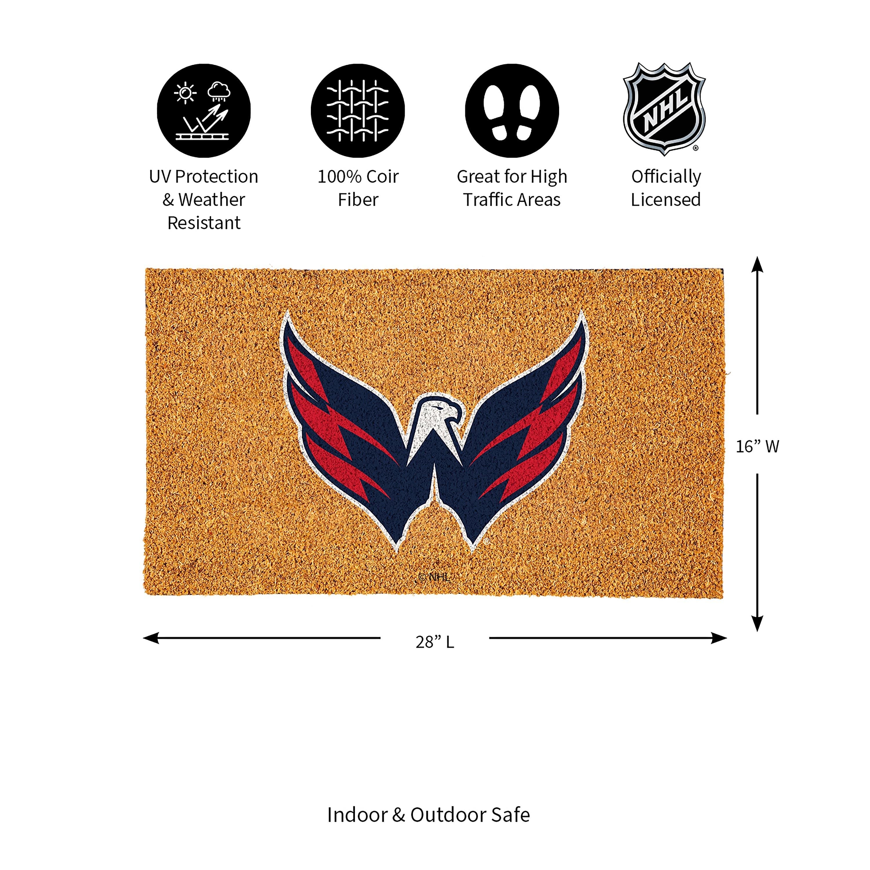 Coir Mat, 16"x28", Washington Capitals - Sports Gifts, Sports Memorabilia, Sports Collectibles, Fan Shop