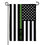Military Thin Green Line Garden Suede Flag
