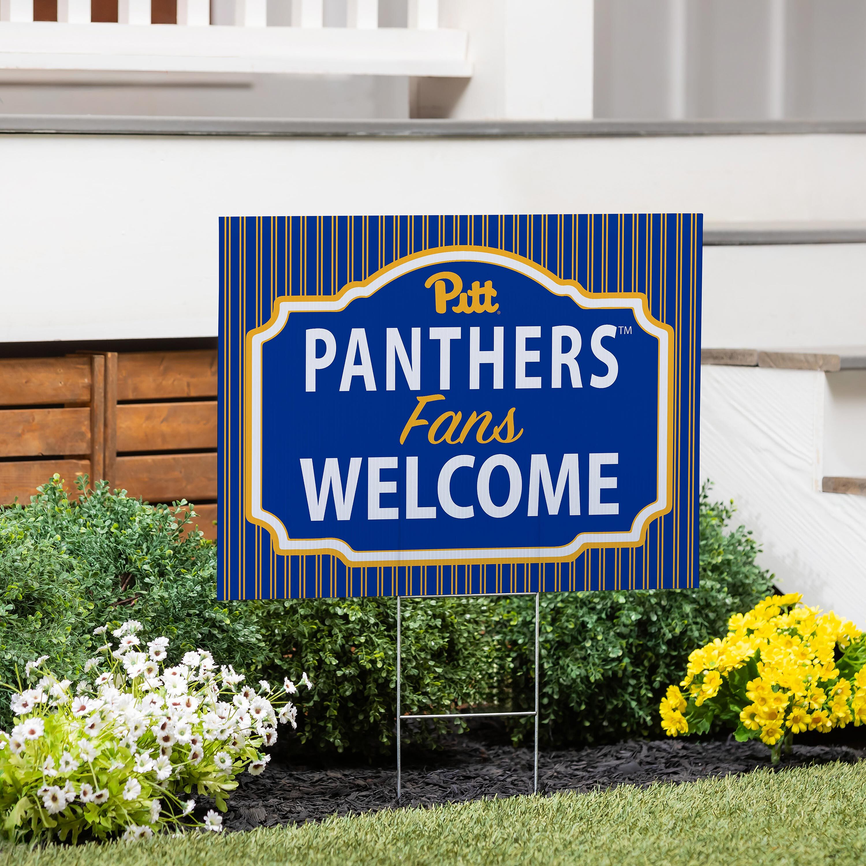 University of Pittsburgh Coroplast Yard Sign, "Fans Welcome"