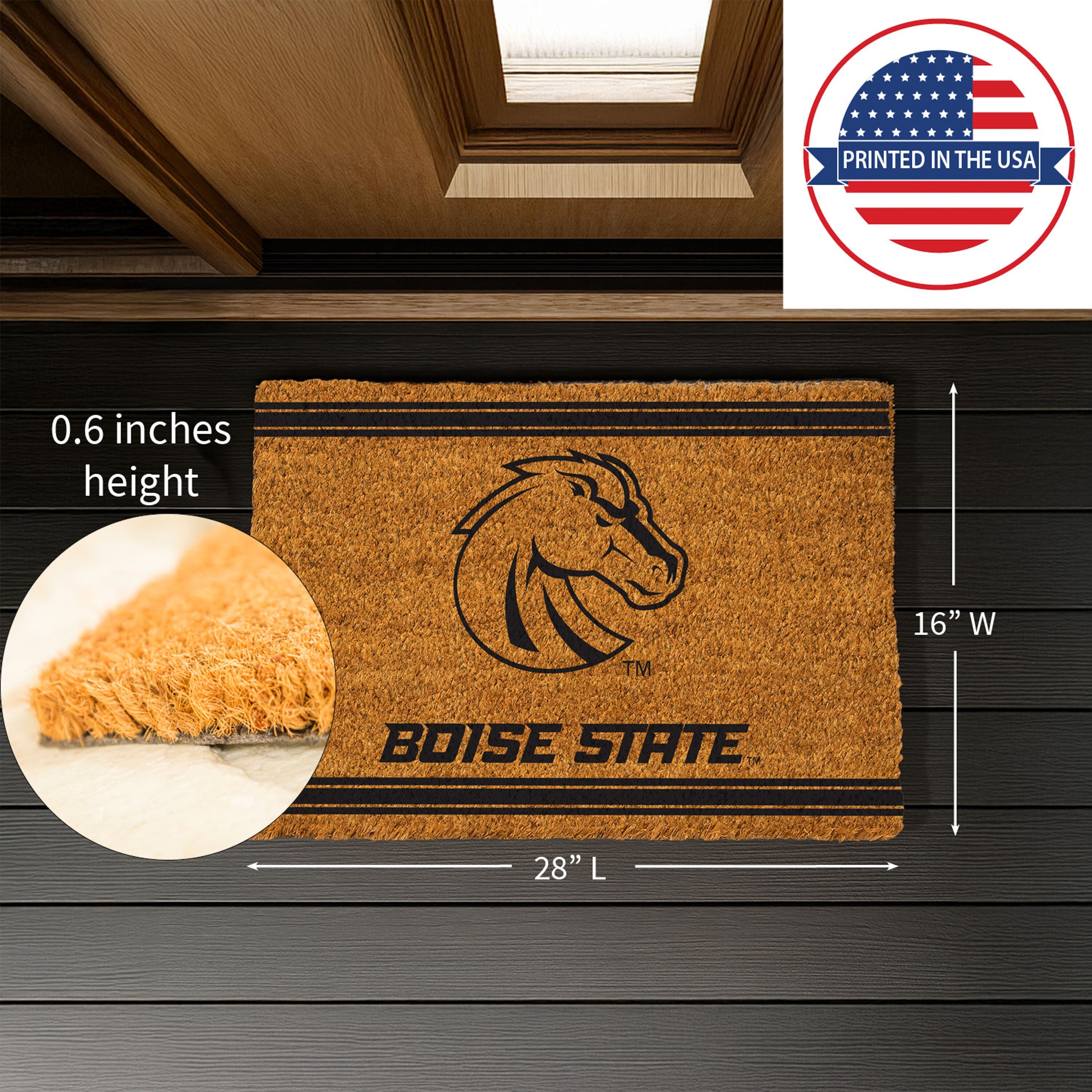 Boise State University, Coir Mat 1C - Sports Gifts, Sports Memorabilia, Sports Collectibles, Fan Shop