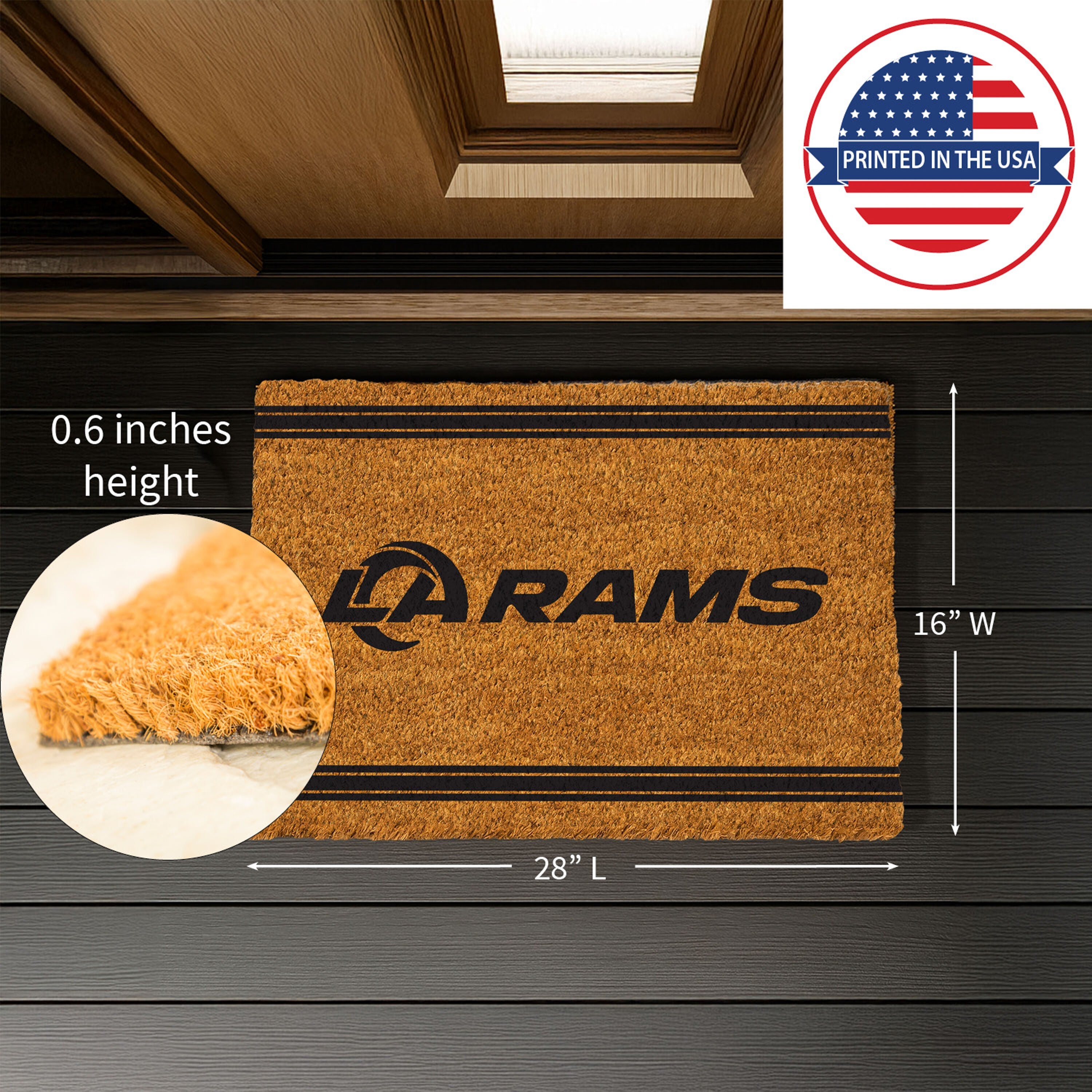 Los Angeles Rams, Coir Mat 1C - Sports Gifts, Sports Memorabilia, Sports Collectibles, Fan Shop