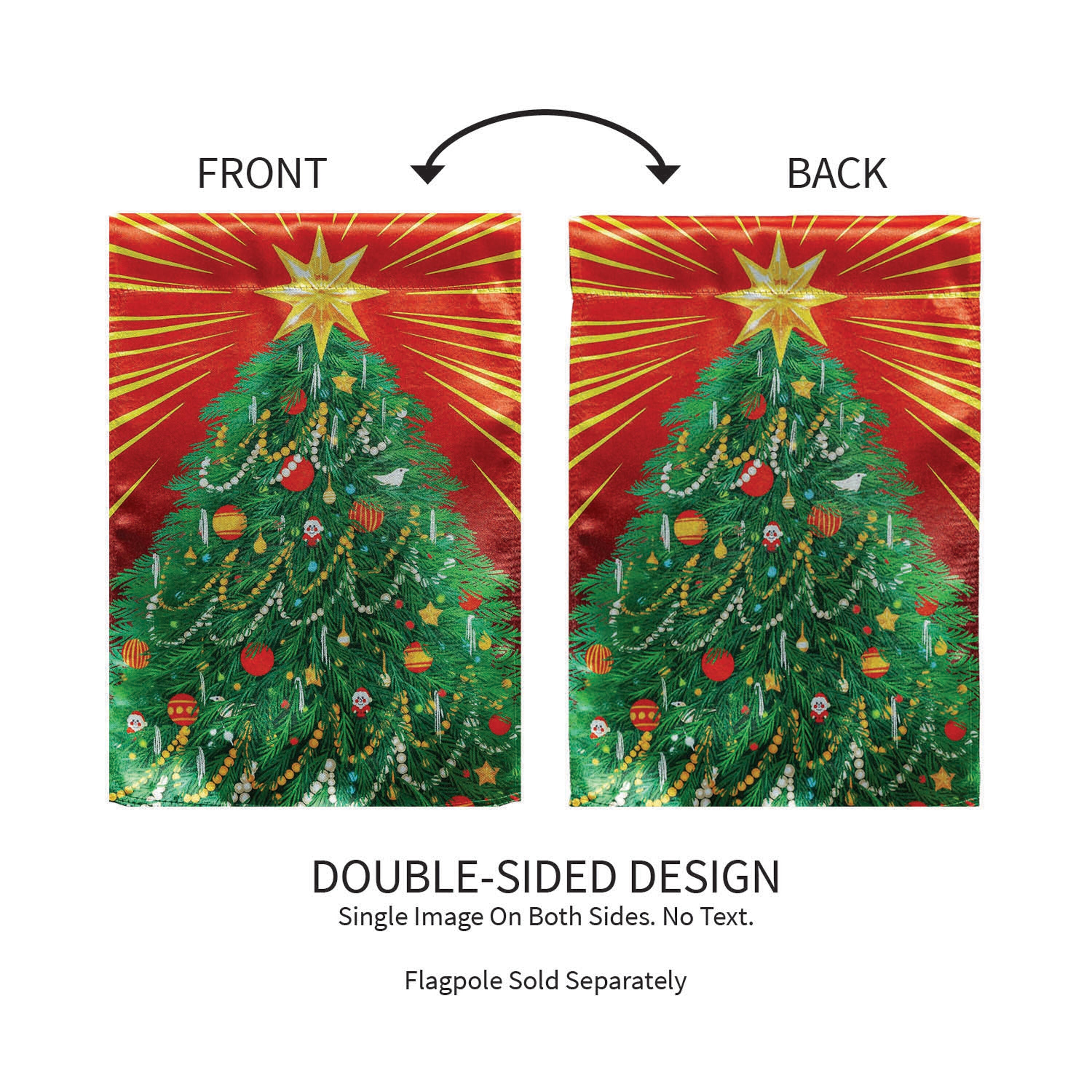 Classic Christmas Tree Lustre Garden Flag