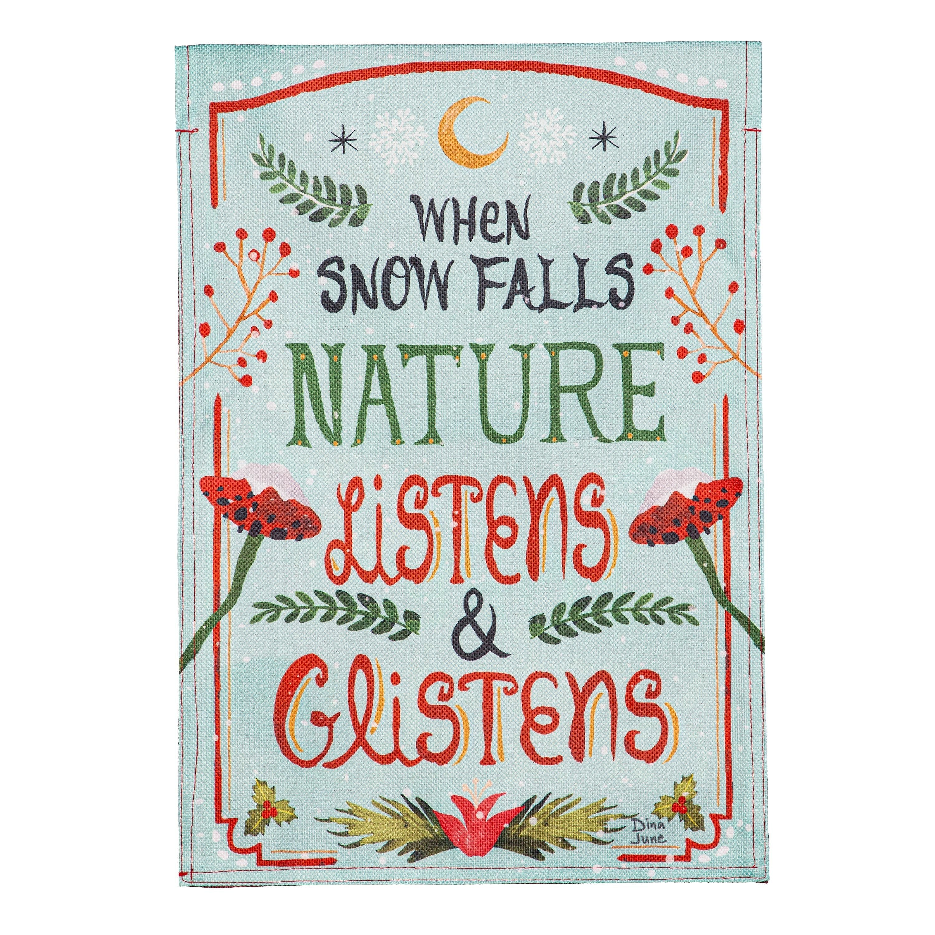 Santa's Forest of Wonder Reversible Burlap Garden Flag - Sports Gifts, Sports Memorabilia, Sports Collectibles, Fan Shop