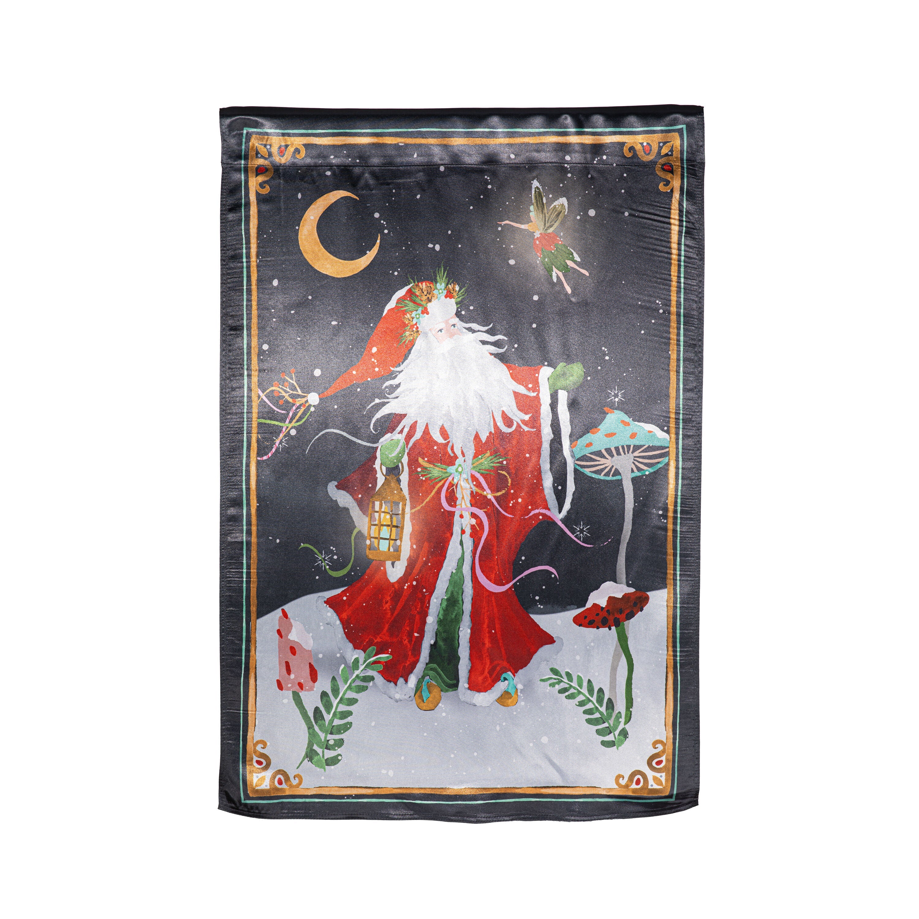 Santa's Forest of Wonder Reversible Lustre House Flag
