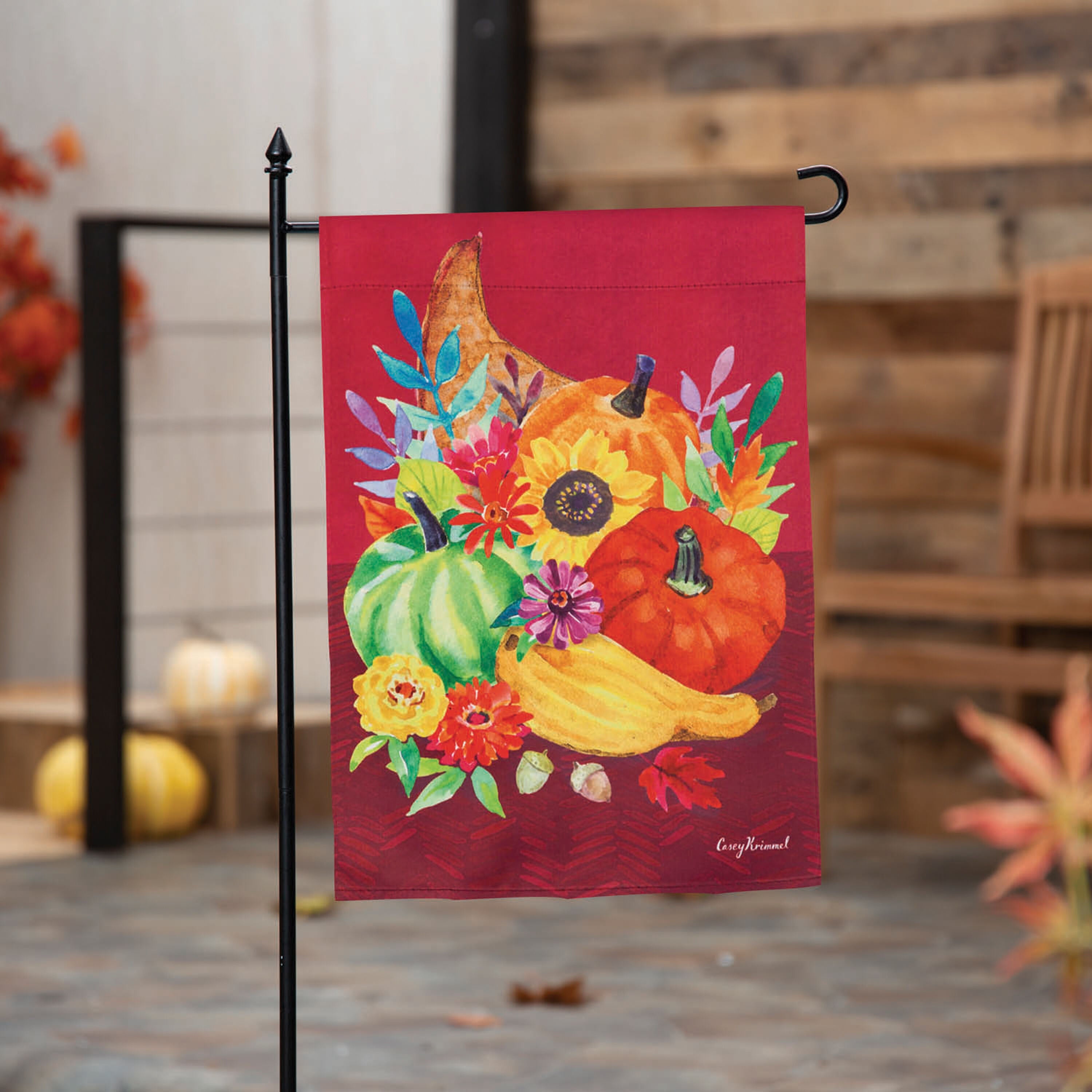Harvest Cornucopia Garden Suede Flag - Sports Gifts, Sports Memorabilia, Sports Collectibles, Fan Shop
