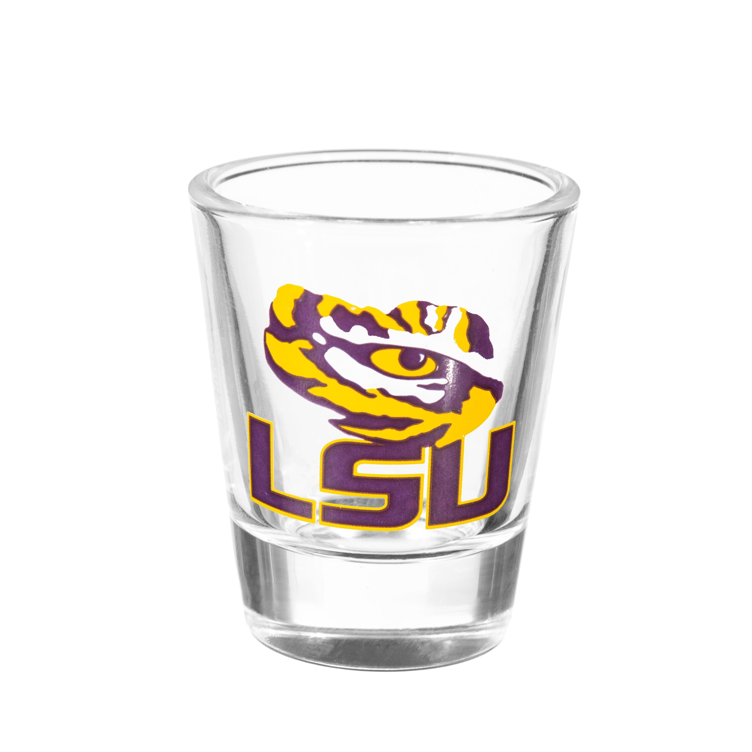 Louisiana State University 4-Piece Ceramic and Glass 2oz. Shot Glass Set - Sports Gifts, Sports Memorabilia, Sports Collectibles, Fan Shop
