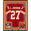 Framed Autographed/Signed Larry Johnson 35x39 Kansas City Red Football Jersey Beckett BAS COA