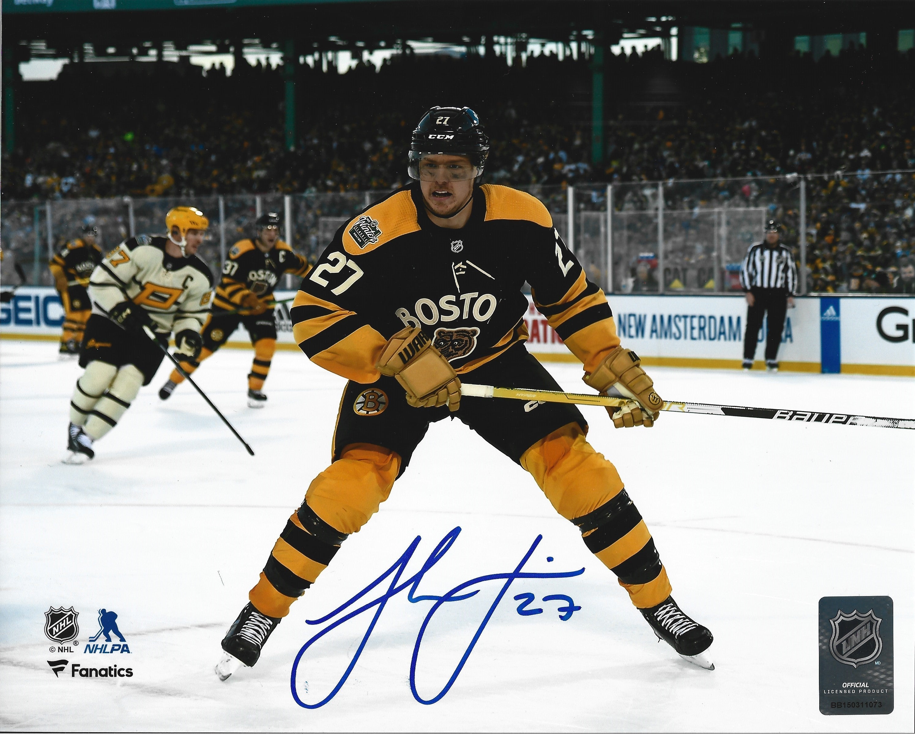 Hampus Lindholm 2023 Winter Classic Action Boston Bruins Autographed 8" x 10" Hockey Photo - Sports Collectibles, Sports Memorabilia, Sports Fan Shop, Sports Gifts