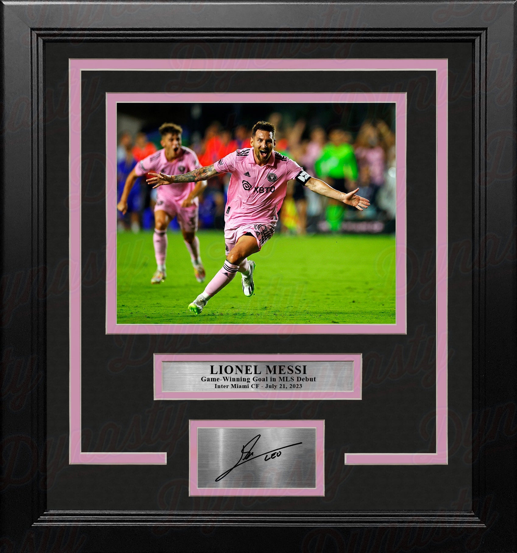 Lionel Messi Game-Winning Goal in MLS Debut Inter Miami CF 8x10 Framed Photo with Engraved Autograph - Sports Collectibles, Sports Memorabilia, Sports Fan Shop, Sports Gifts
