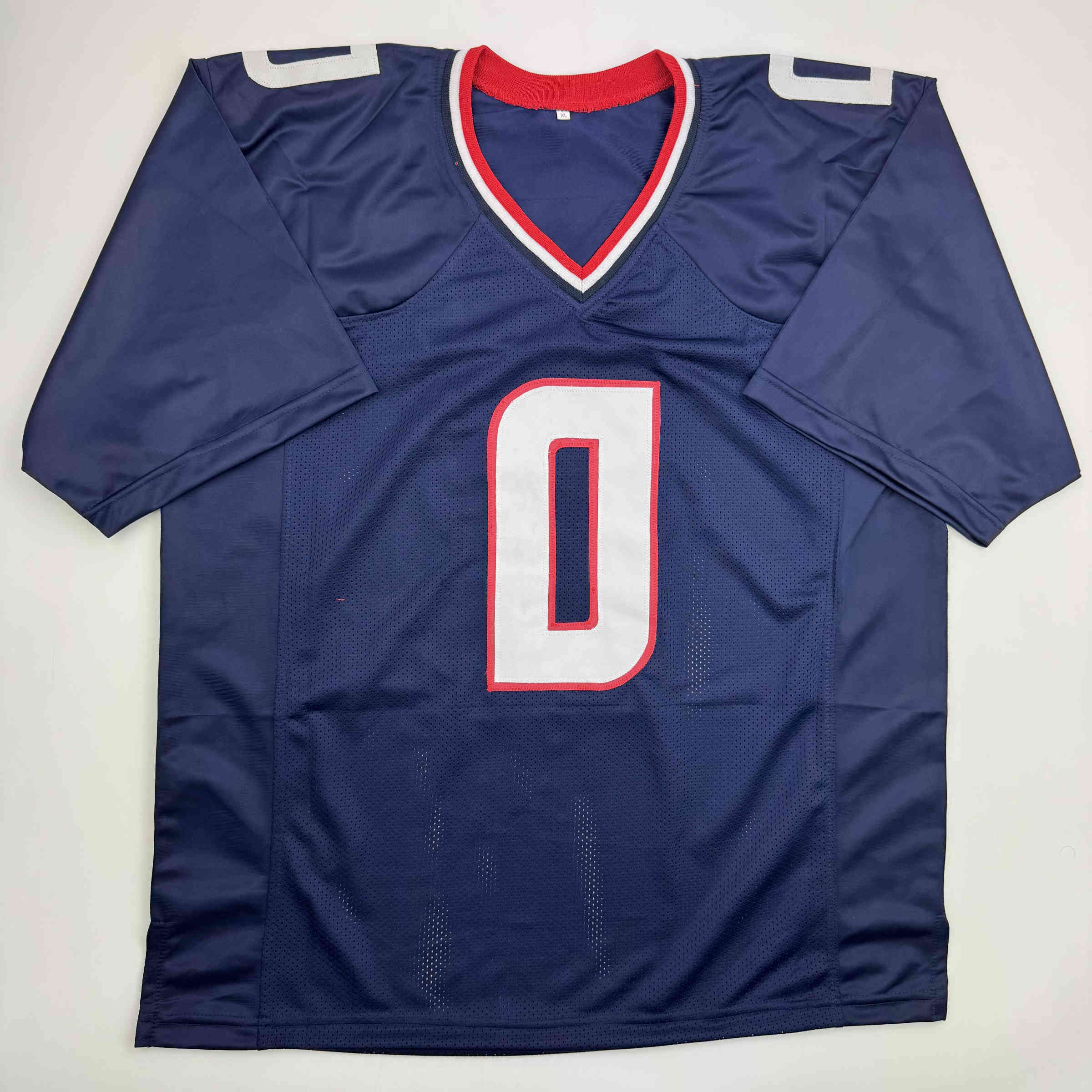 Autographed/Signed Azeez Al Shaair Houston Blue Football Jersey Beckett BAS COA