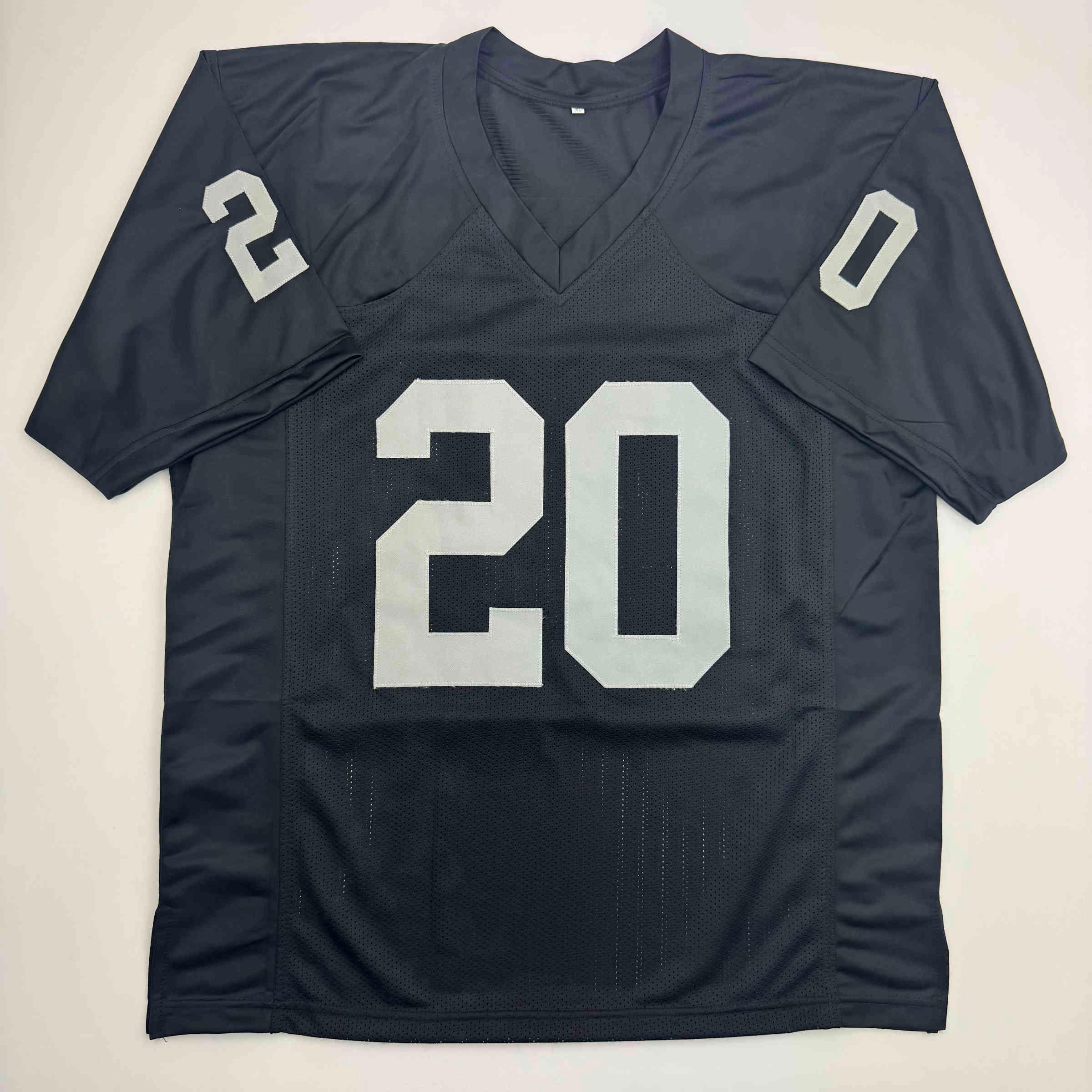 Autographed/Signed Darren McFadden Las Vegas Oakland Black Football Jersey Beckett BAS COA