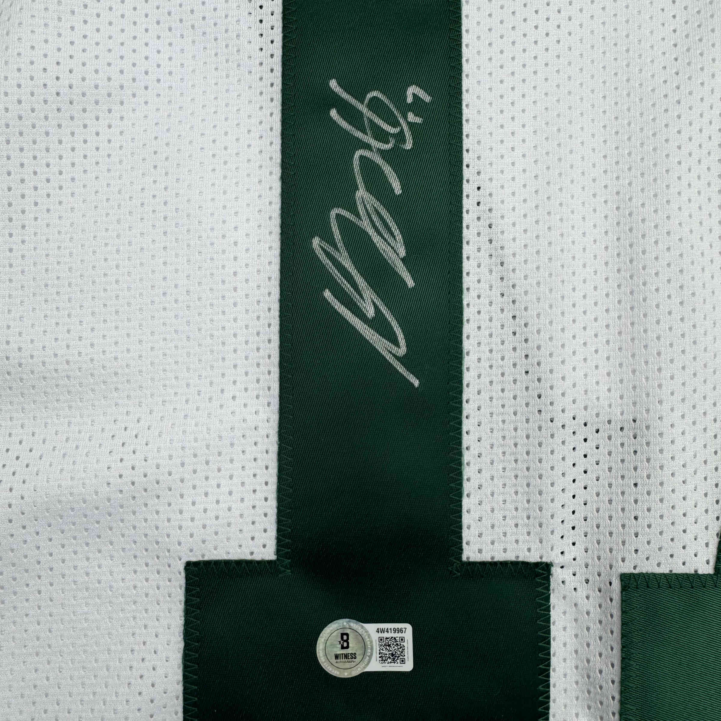 Autographed/Signed Davante Adams Green Bay White Football Jersey Beckett BAS COA