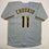 Autographed/Signed Jackson Chourio Milwaukee Grey Baseball Jersey Beckett BAS COA